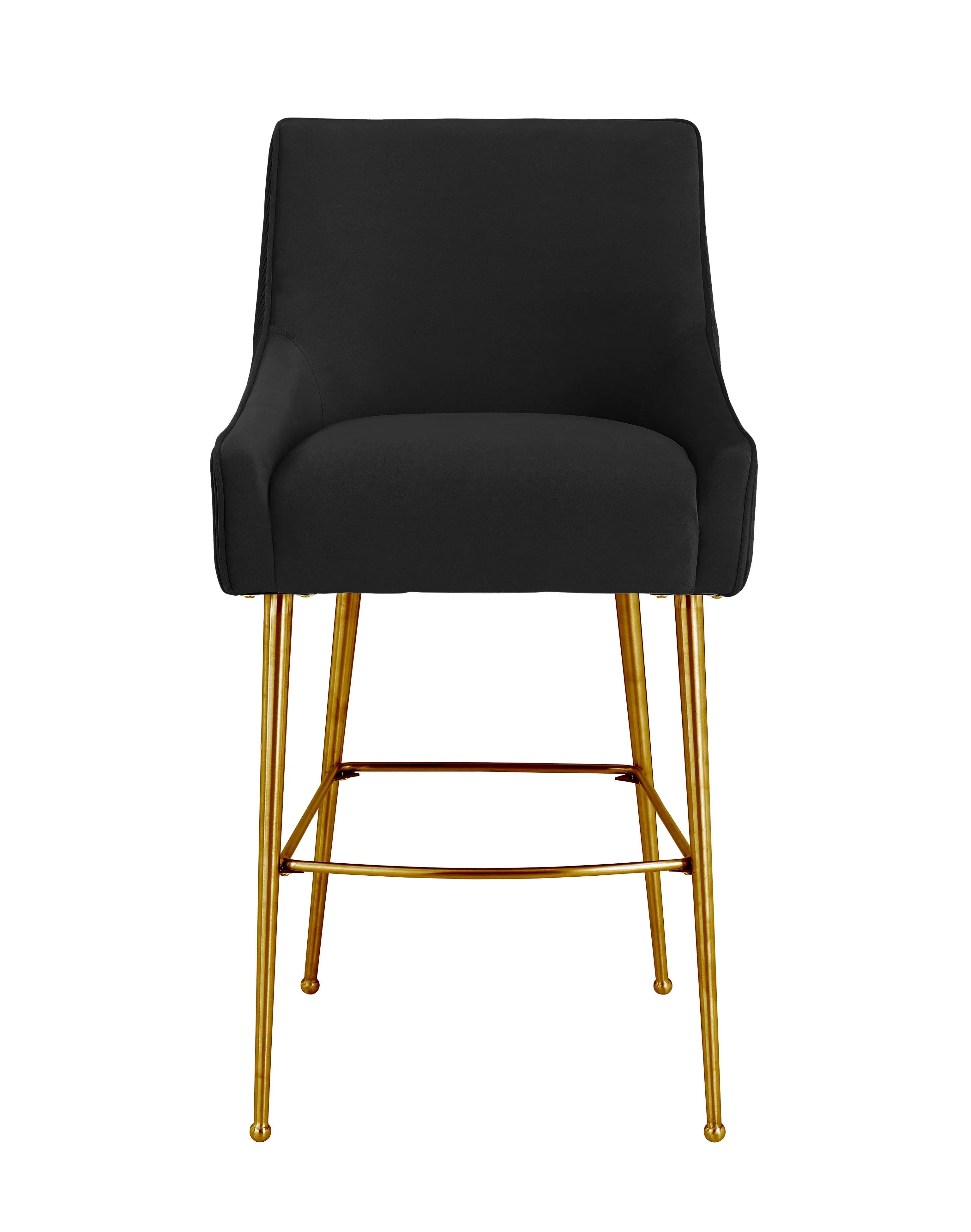 Beatrix Pleated Performance Velvet Stool