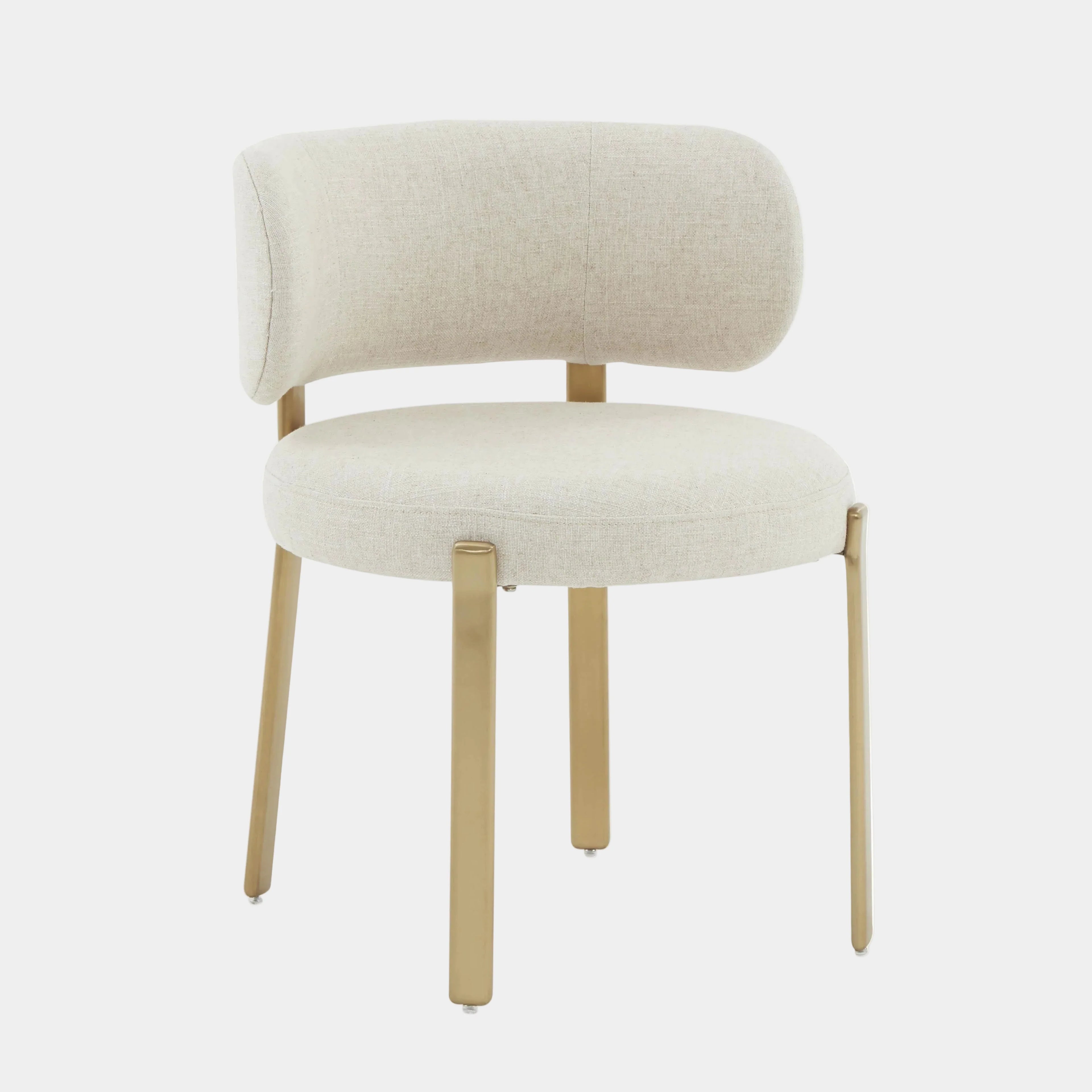 Margaret Cream Performance Linen Dining Chair