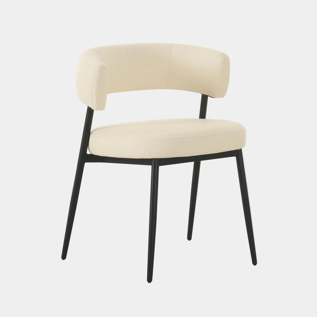 Maxine Cream Performance Vegan Leather Dining Chair