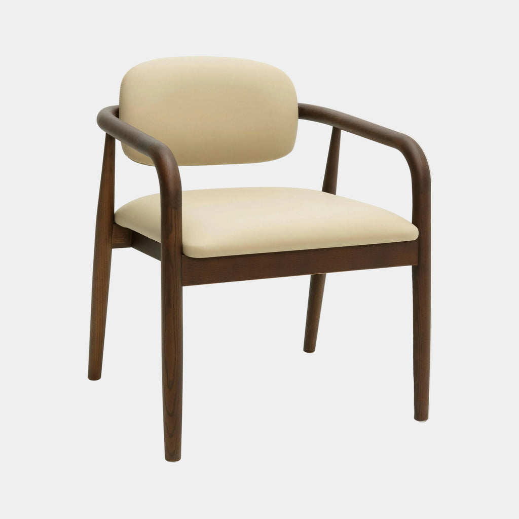 Betsy Taupe Contract-Grade Vegan Leather Dining Chair