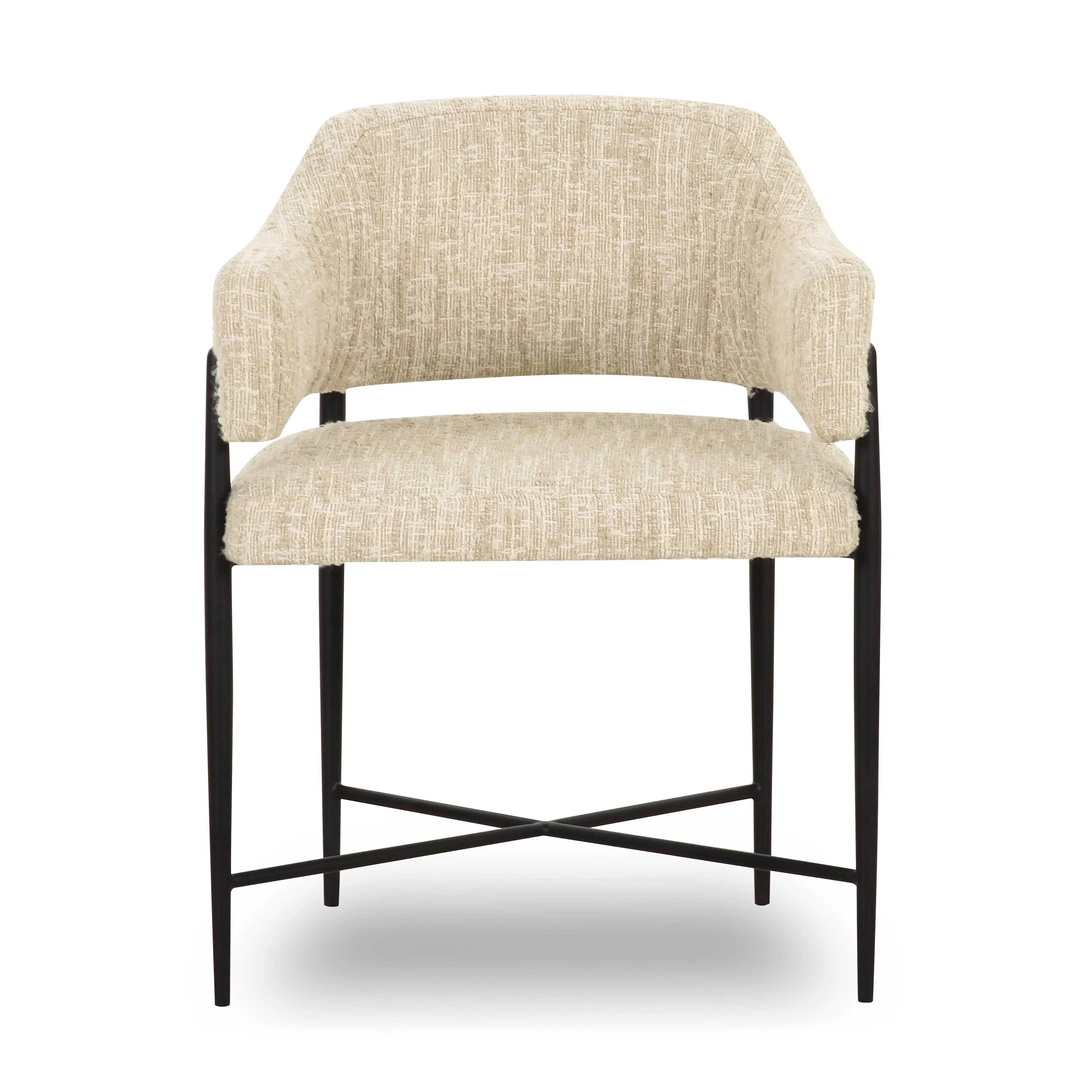 Sezanne Taupe Textured Performance Boucle Dining Chair