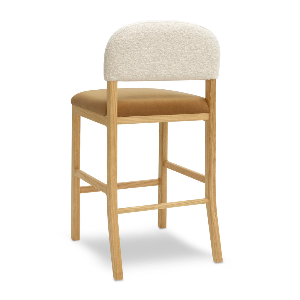 Calla Cream Performance Velvet Counter Stool