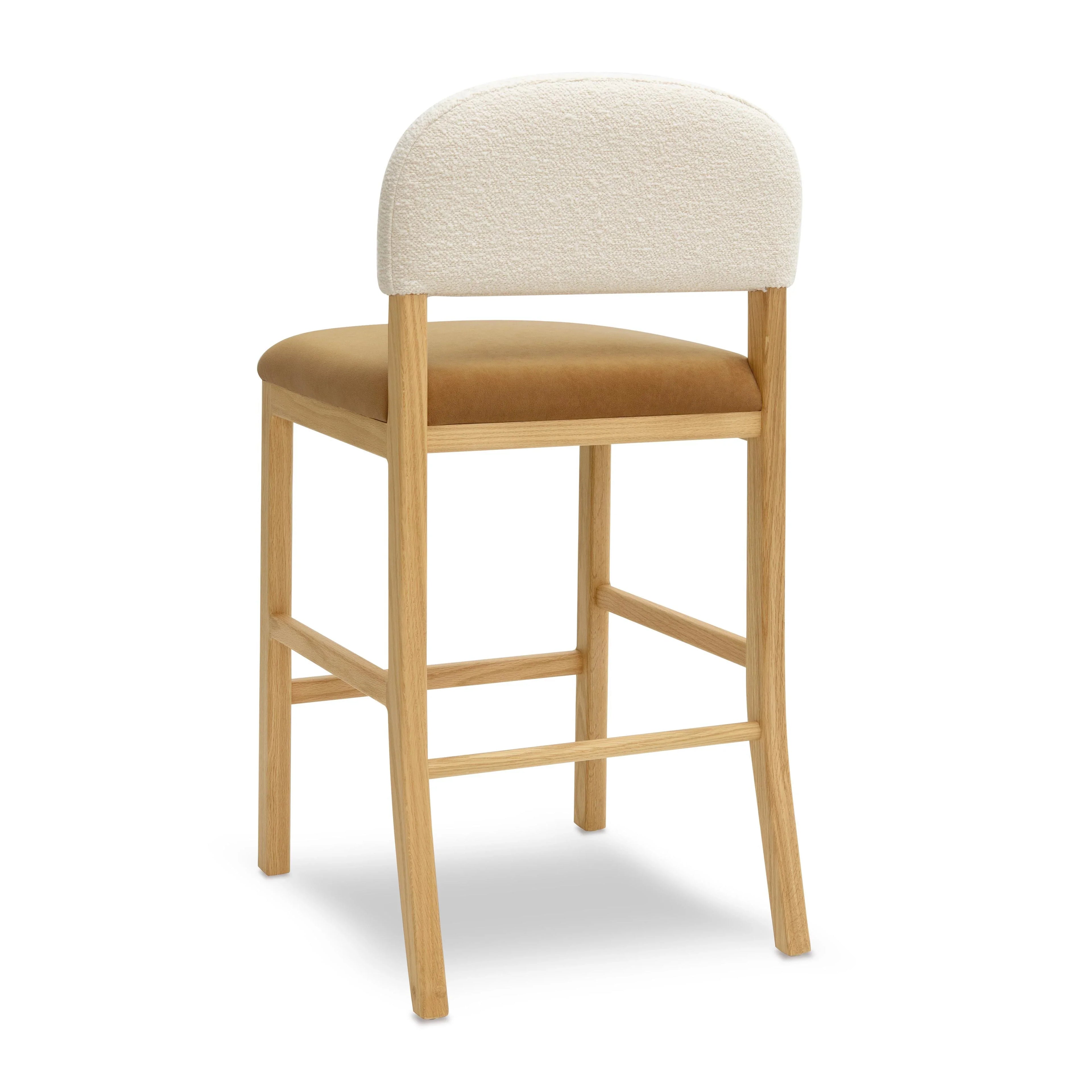 Calla Cream Performance Velvet Counter Stool
