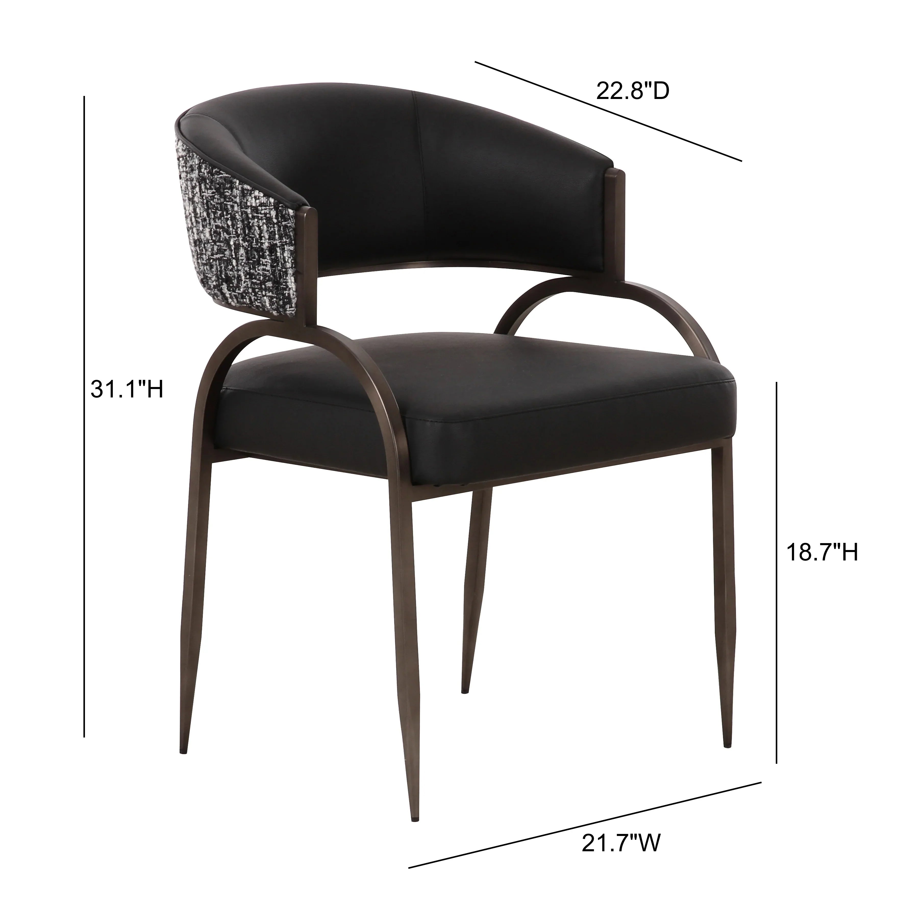 Tatum 2-Tone Performance Vegan Leather Dining Chair