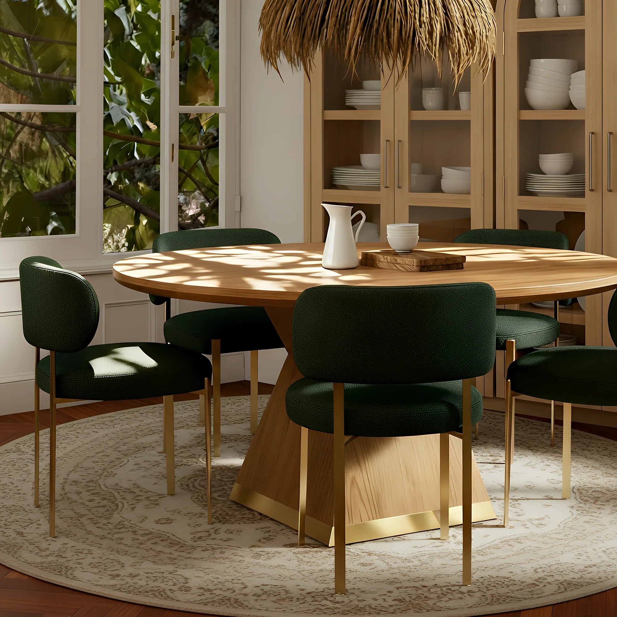 Margaret Green Performance Chenille Dining Chair