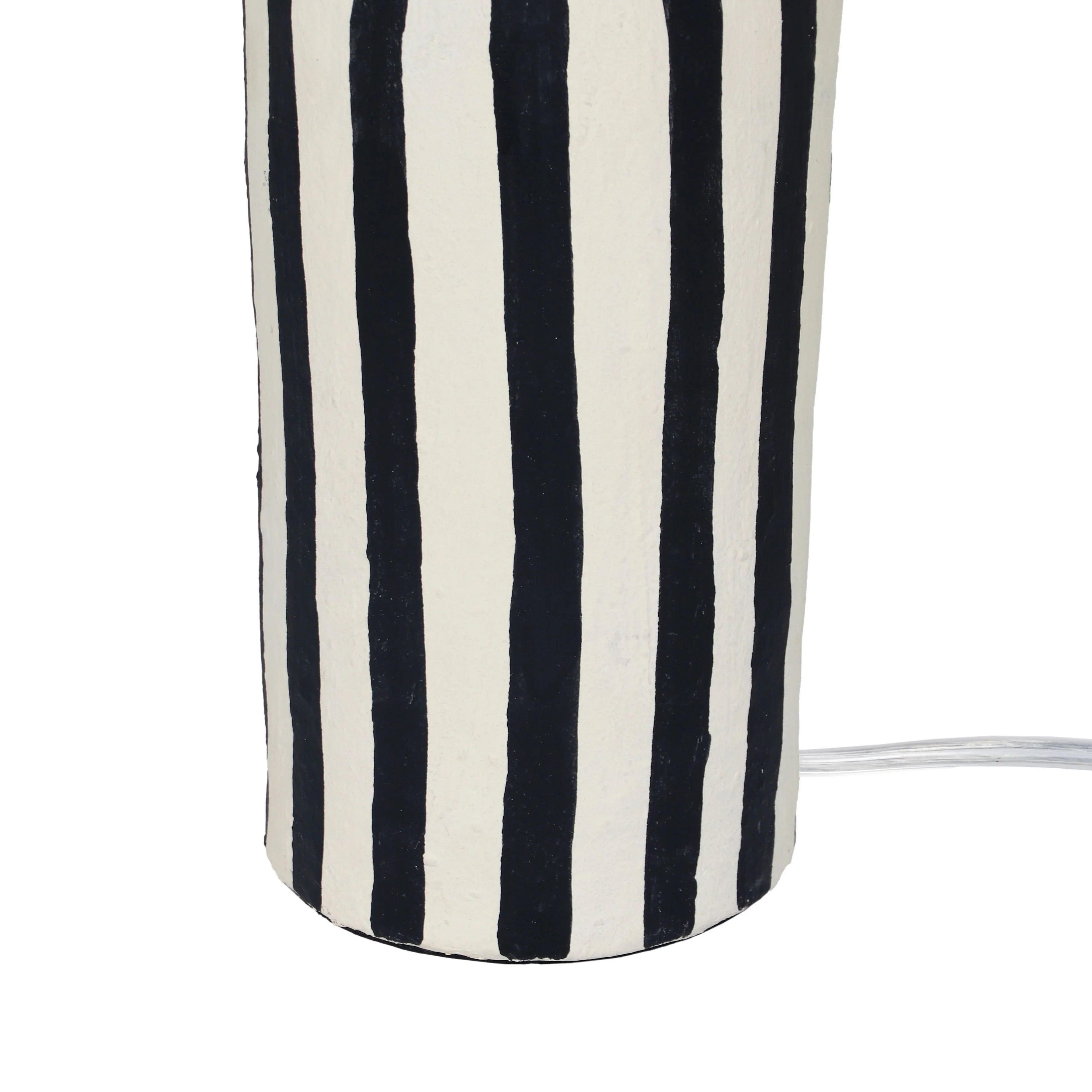 Maiori Striped Papier Mache Table Lamp