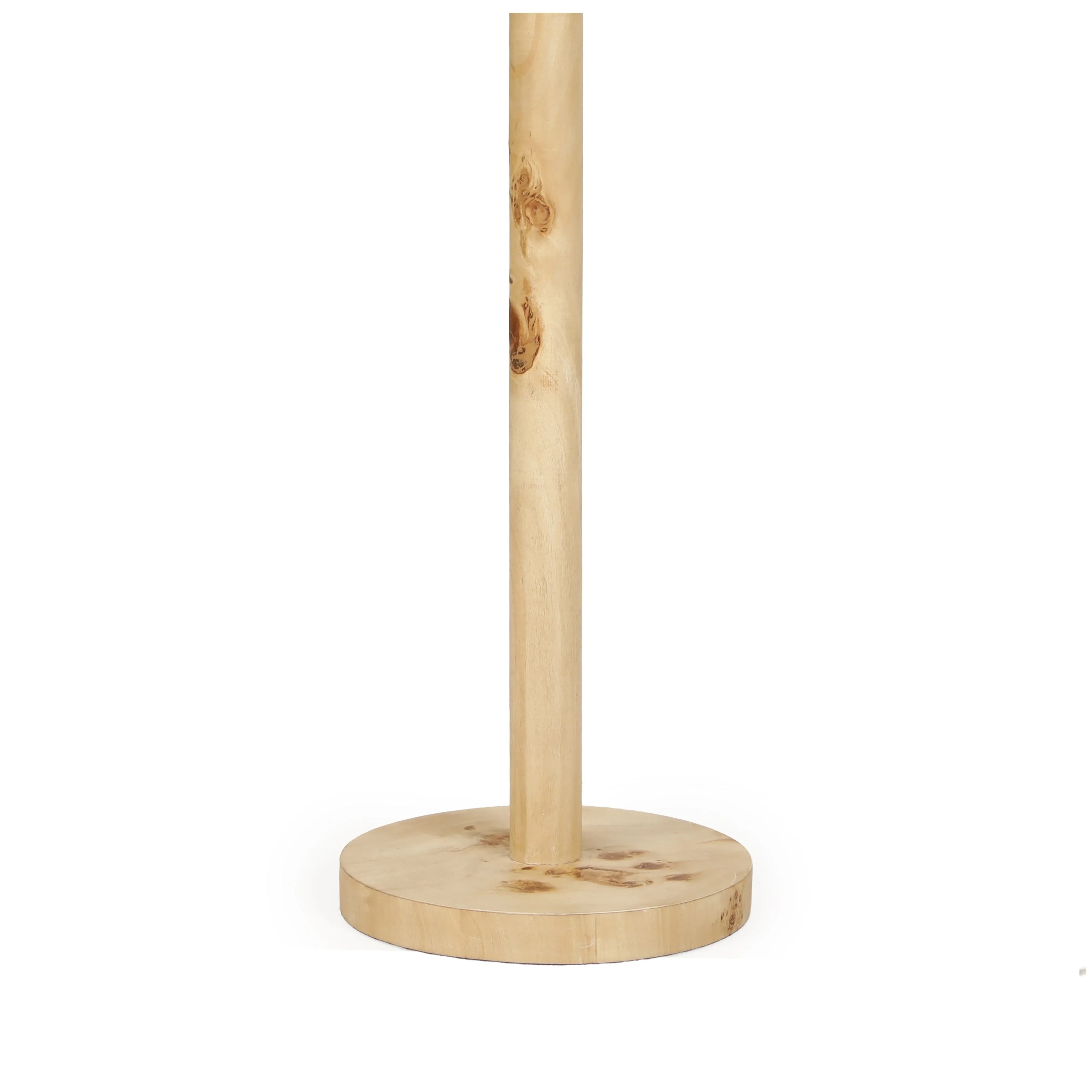 Lamia Natural Burl and Raffia Contract-Grade Table Lamp