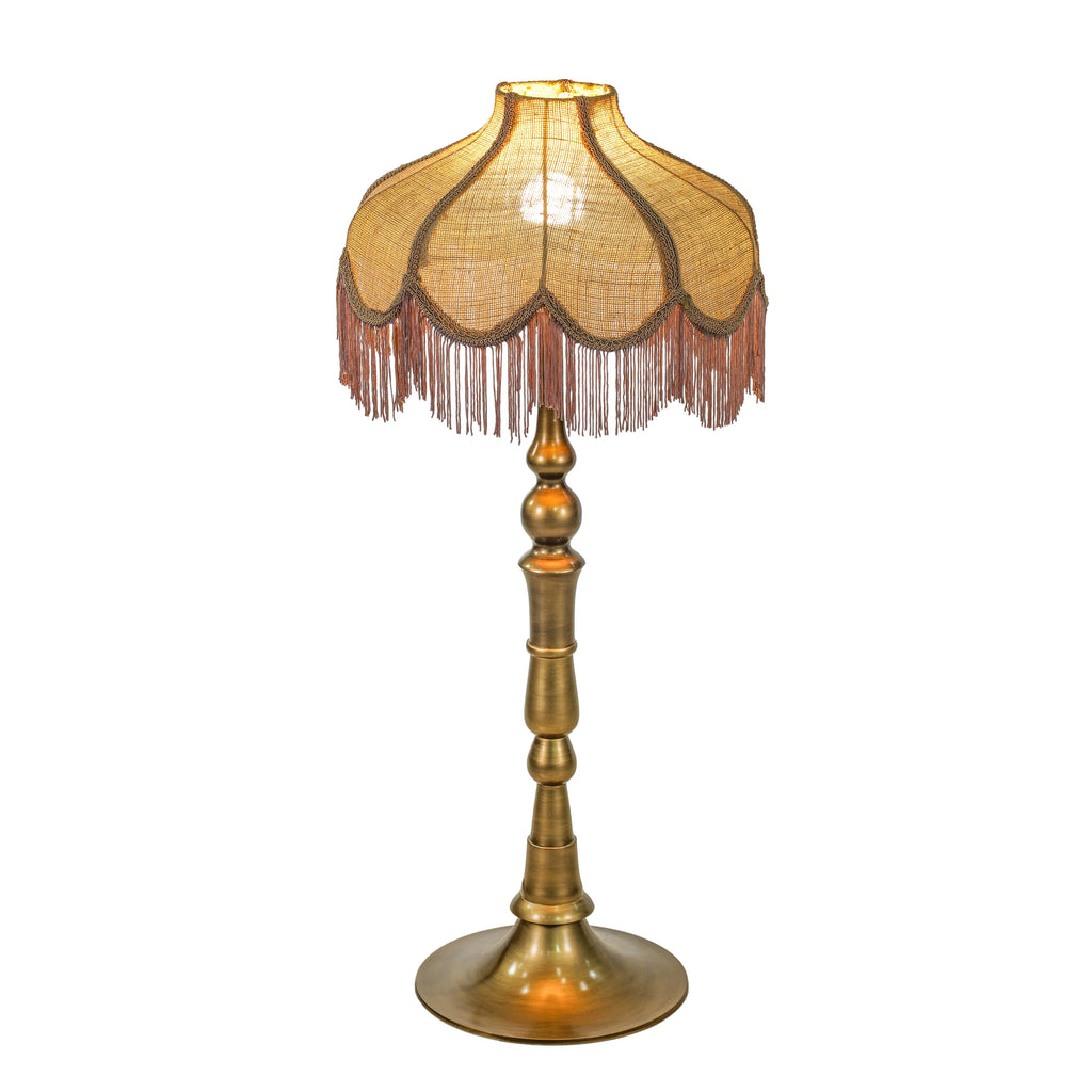 Buchanan Jute Fringed Scalloped Table Lamp