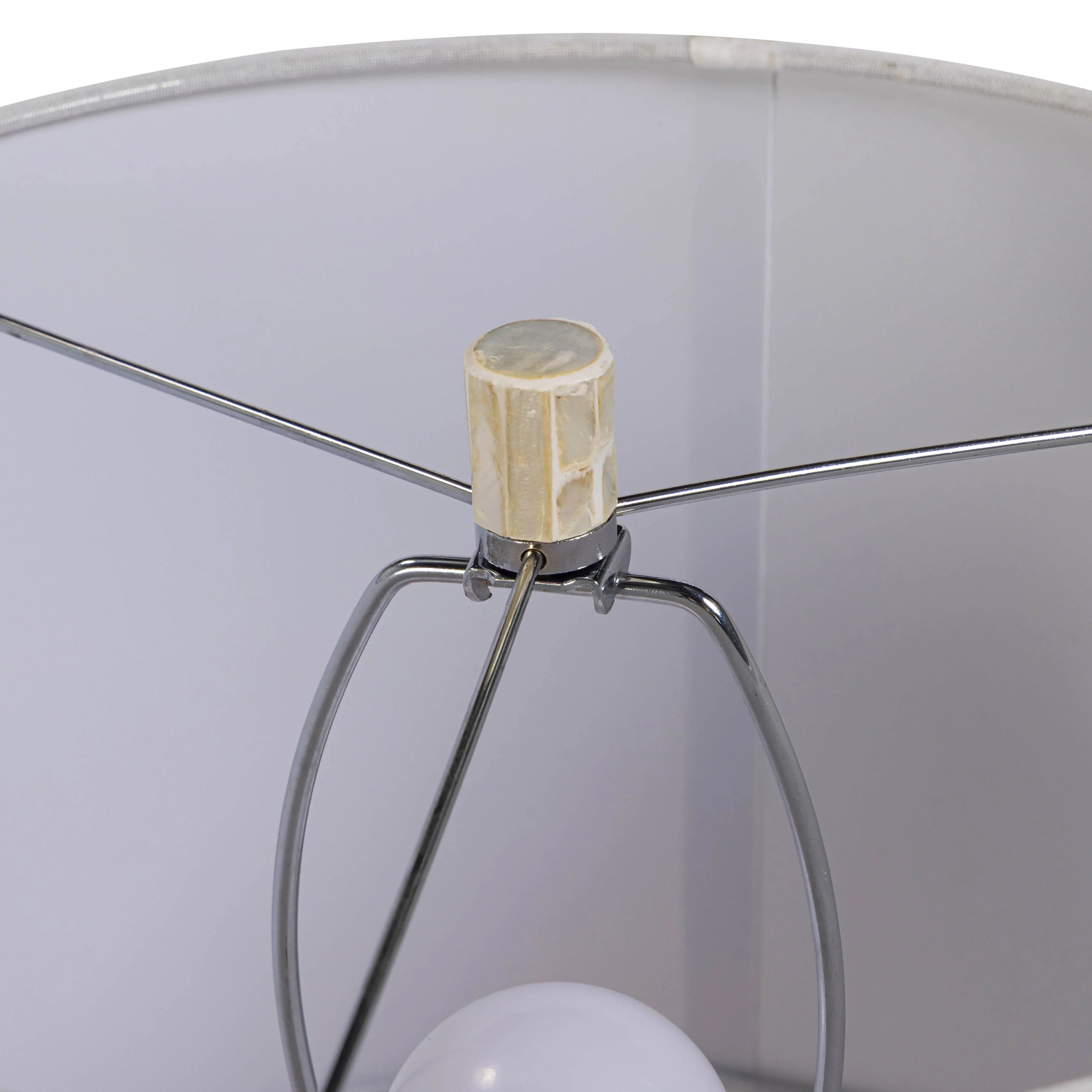 Lassy Pink Ribbon Capiz Shell Table Lamp