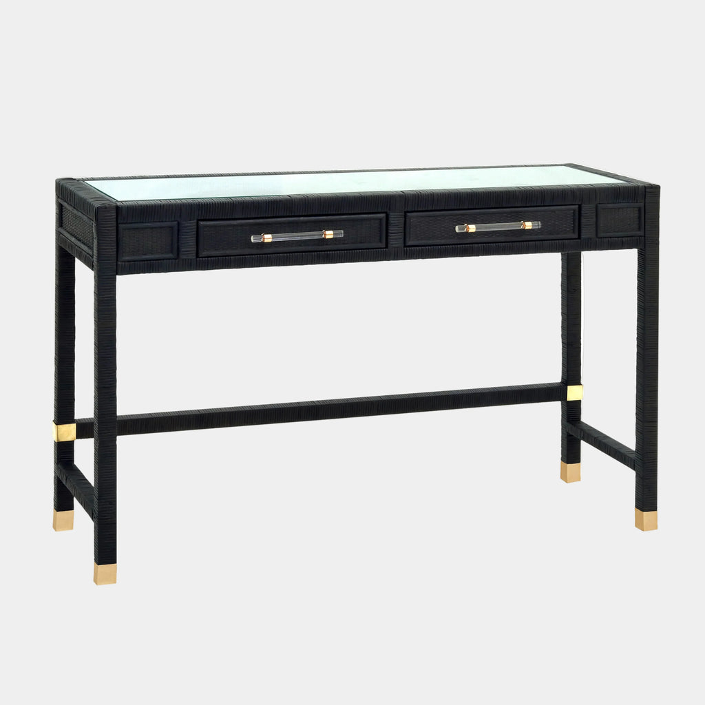 Amara 47" Woven Rattan Desk