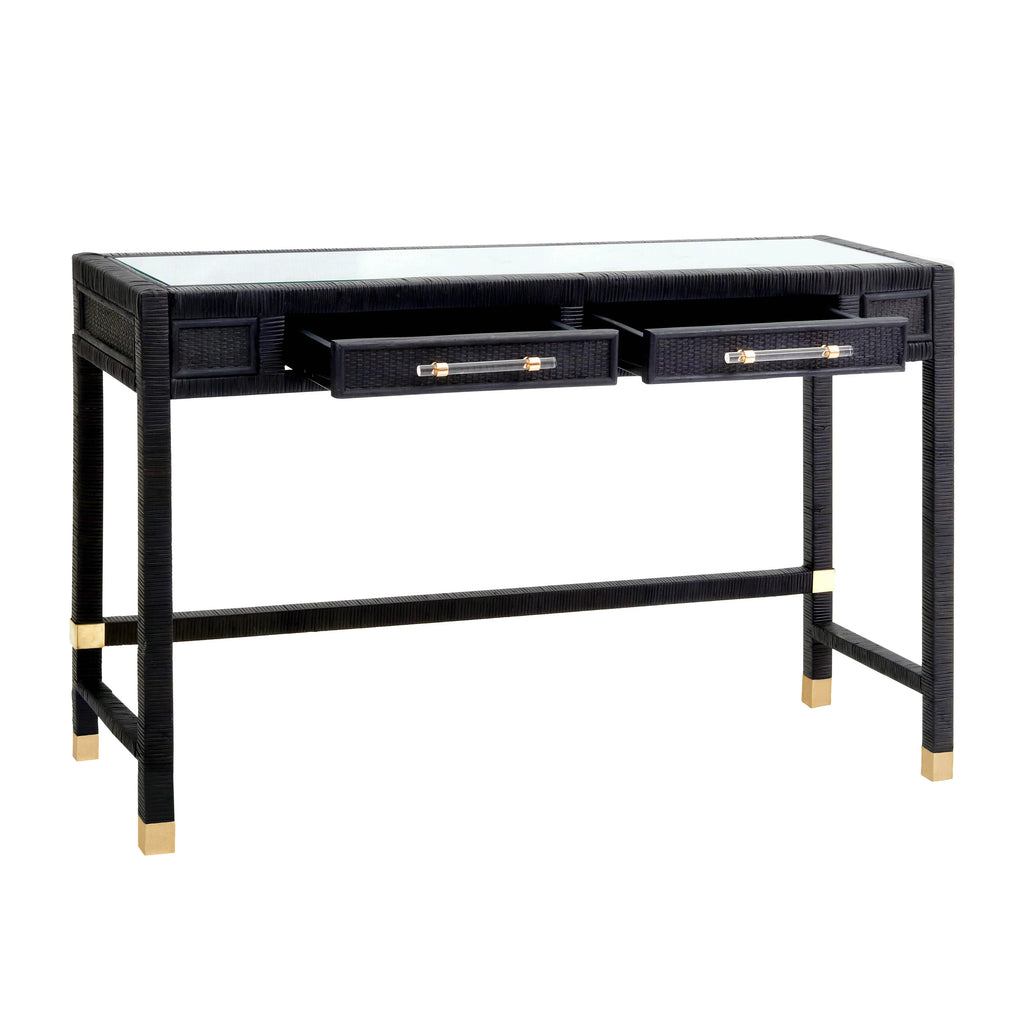 Amara 47" Woven Rattan Desk