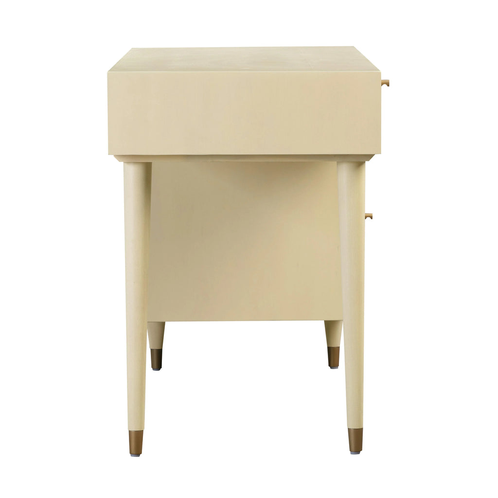 Sierra 60" Cane 3-Drawer Desk With Storage