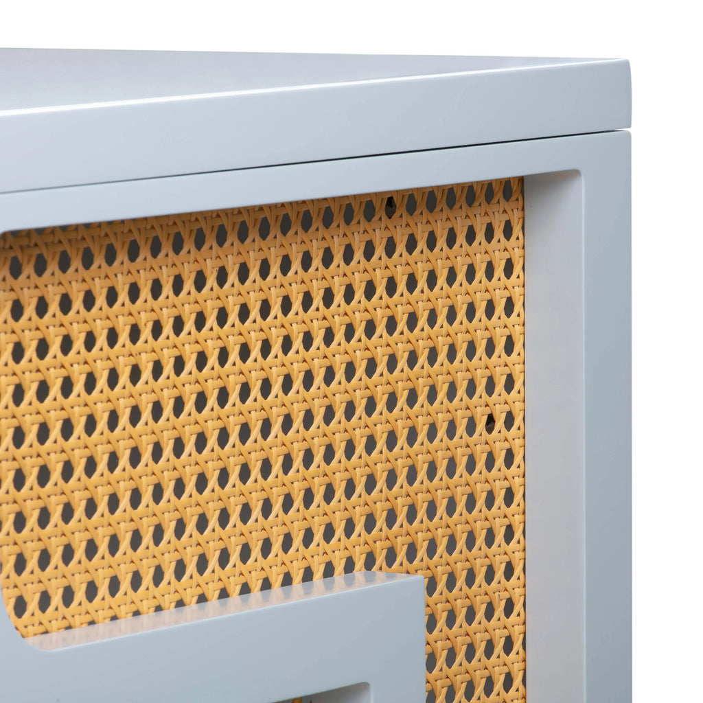 Suzie 62" Rattan Executive Desk With Drawer