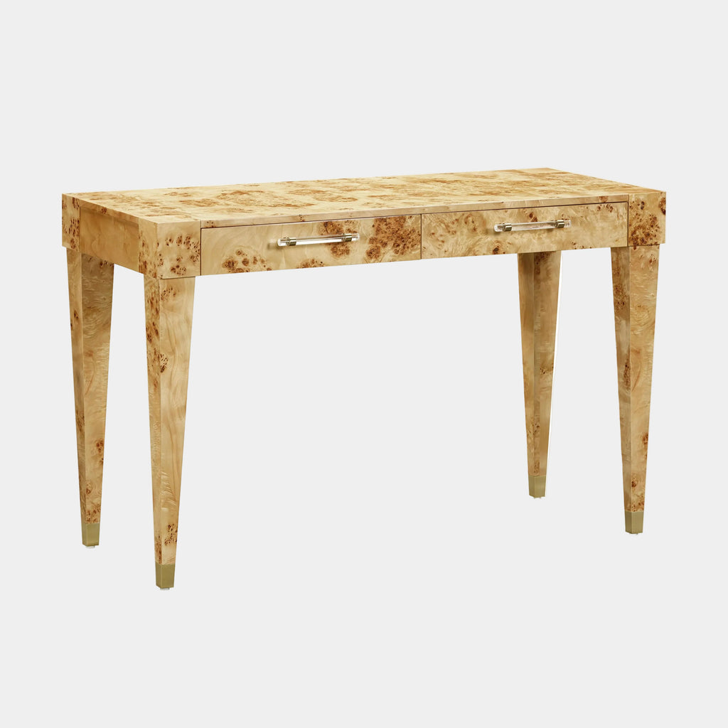 Brandyss 48" Burl 2-Drawer Work Desk