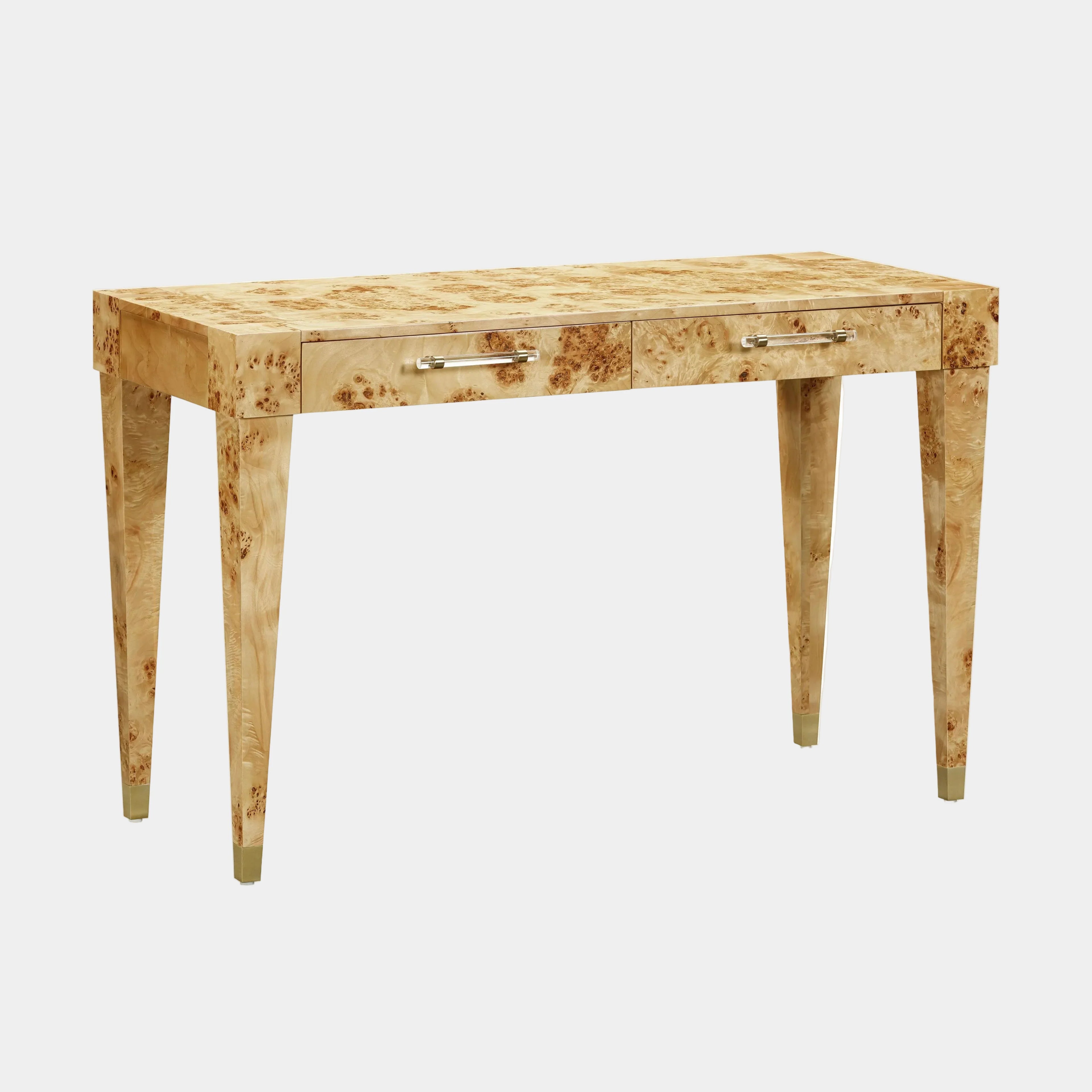 Brandyss 48" Burl 2-Drawer Work Desk