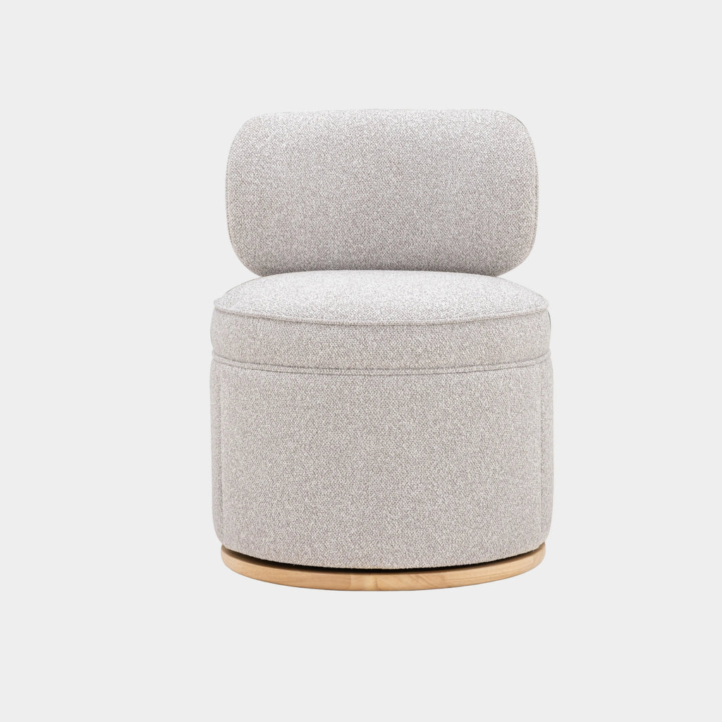 Amaya Grey Textured Performance Fabric Swivel Desk Chair