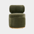 Amaya Green Upcycled Contract-Grade Chenille Swivel Desk Chair