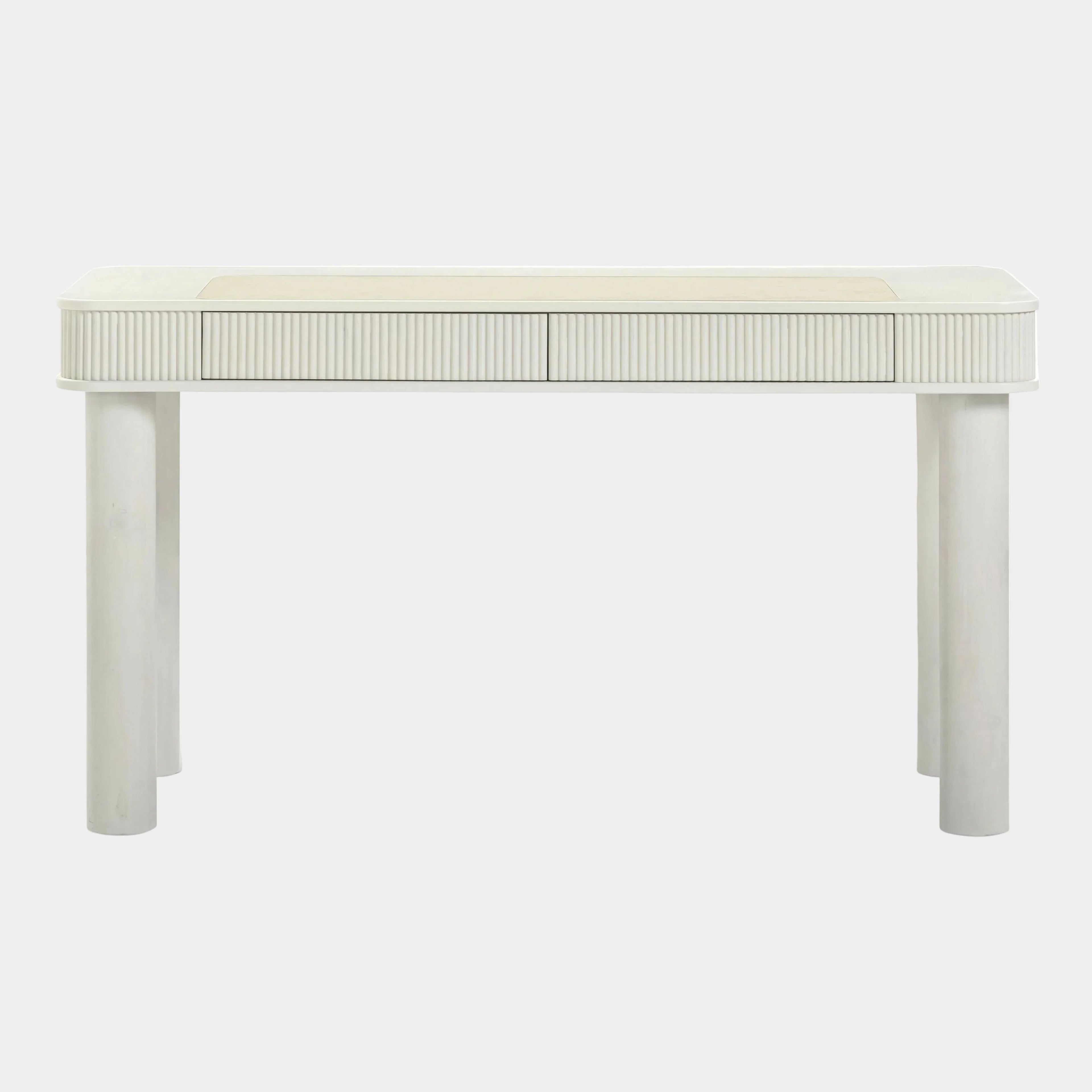 Sarah 55" Cream 2-Drawer Executive Work Desk