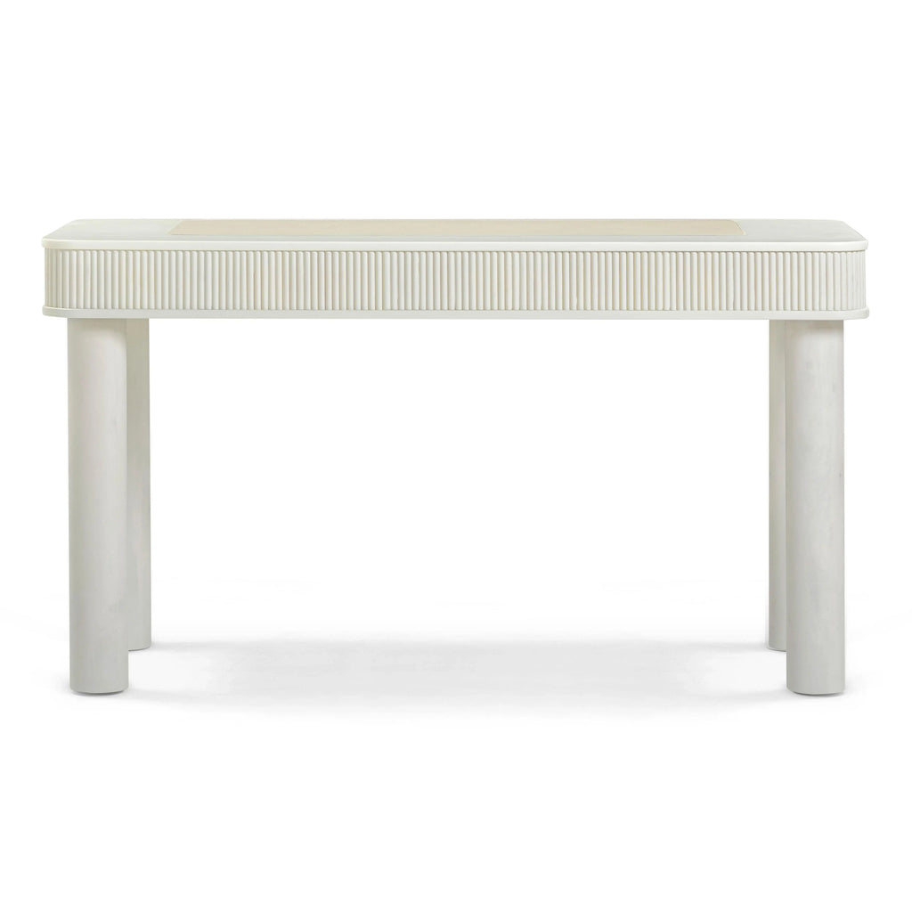 Sarah 55" Cream 2-Drawer Executive Work Desk