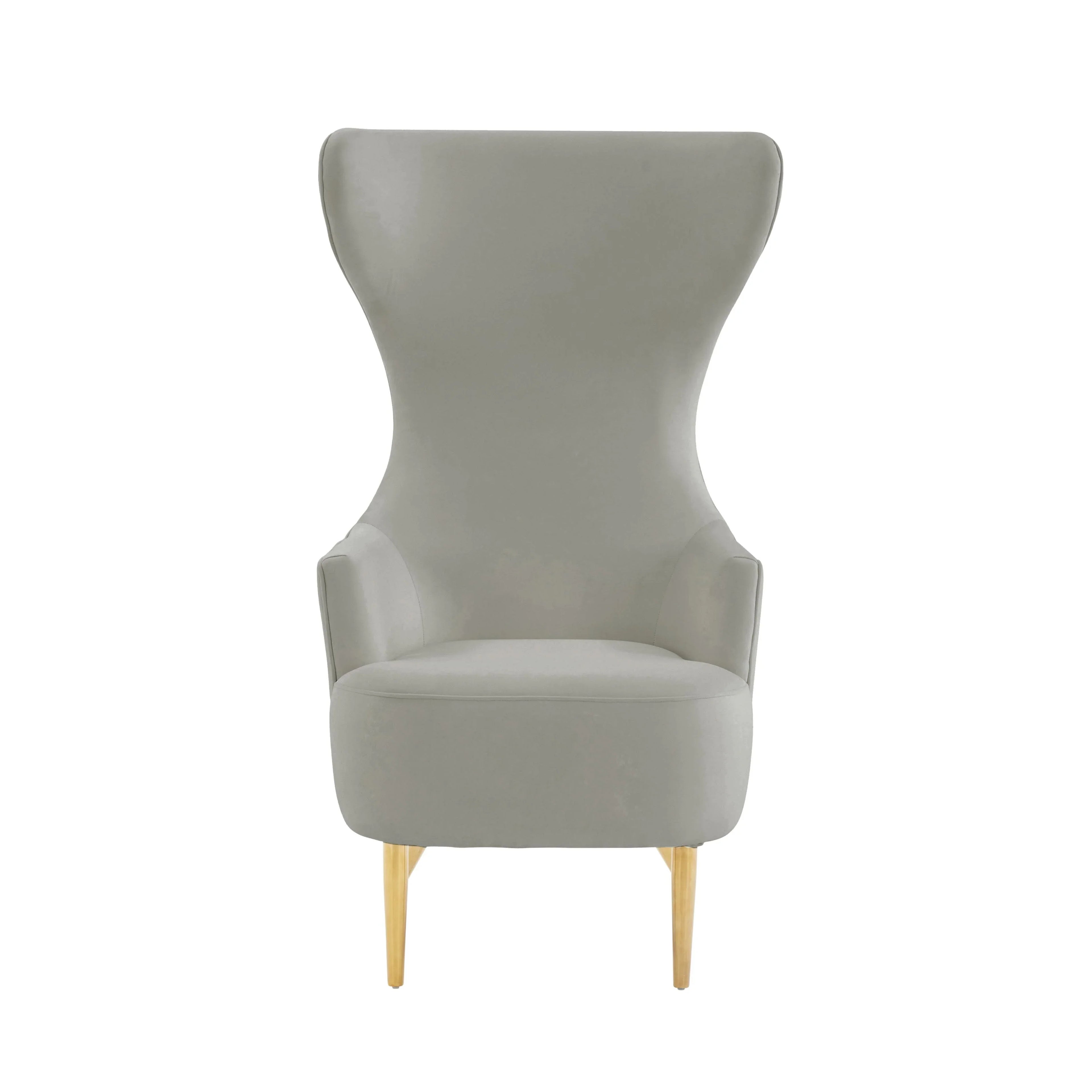 Julia Performance Velvet Channel Tufted Wingback Accent Chair