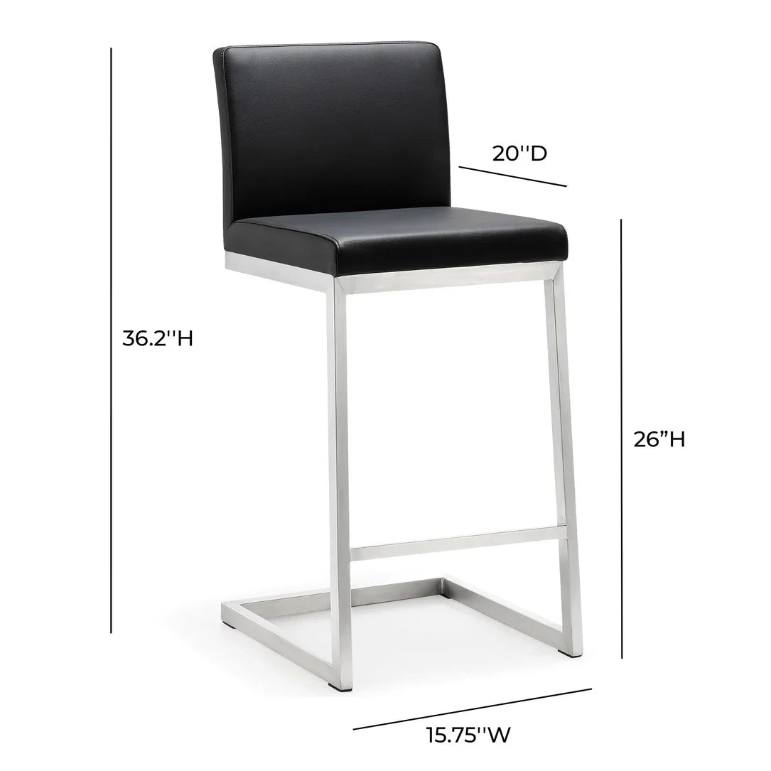 Parma Performance Vegan Leather Counter Stool - Set of 2