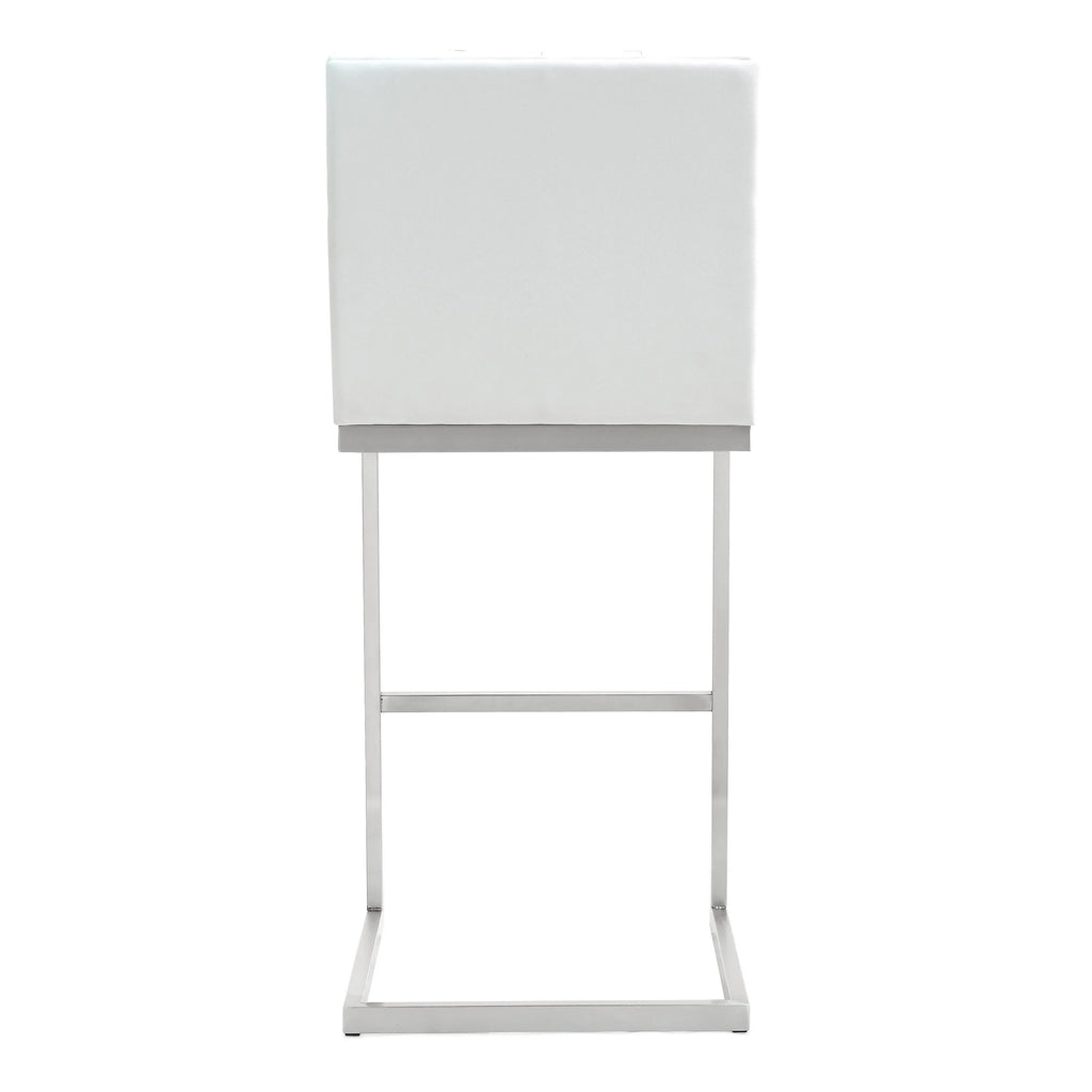 Helsinki White Performance Vegan Leather Stool - Set of 2