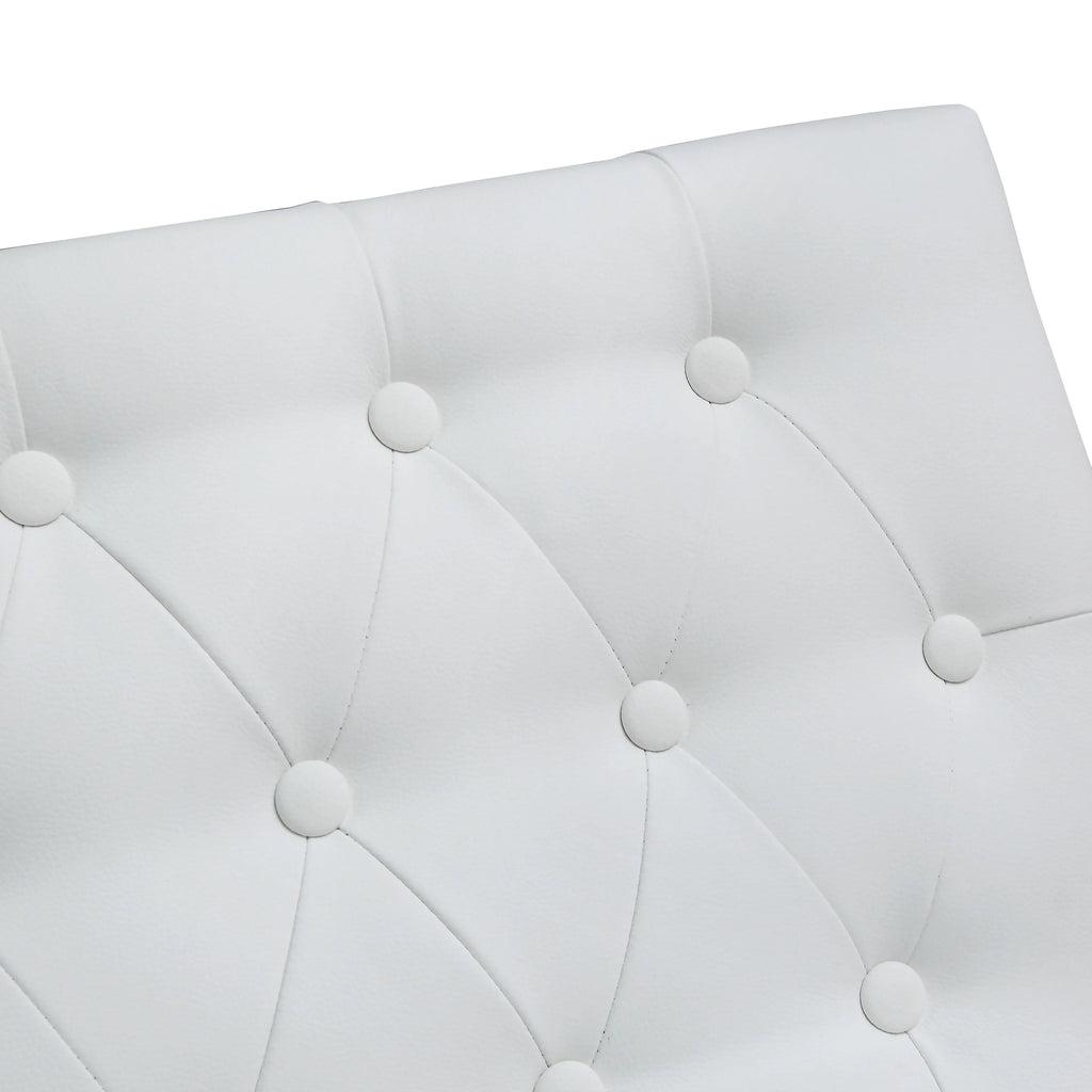 Helsinki White Performance Vegan Leather Stool - Set of 2
