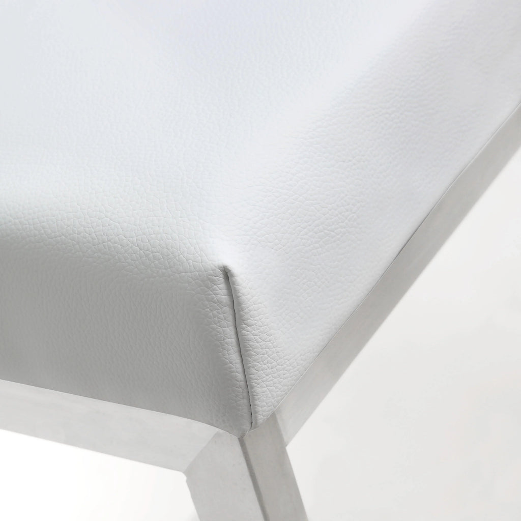 Helsinki White Performance Vegan Leather Stool - Set of 2