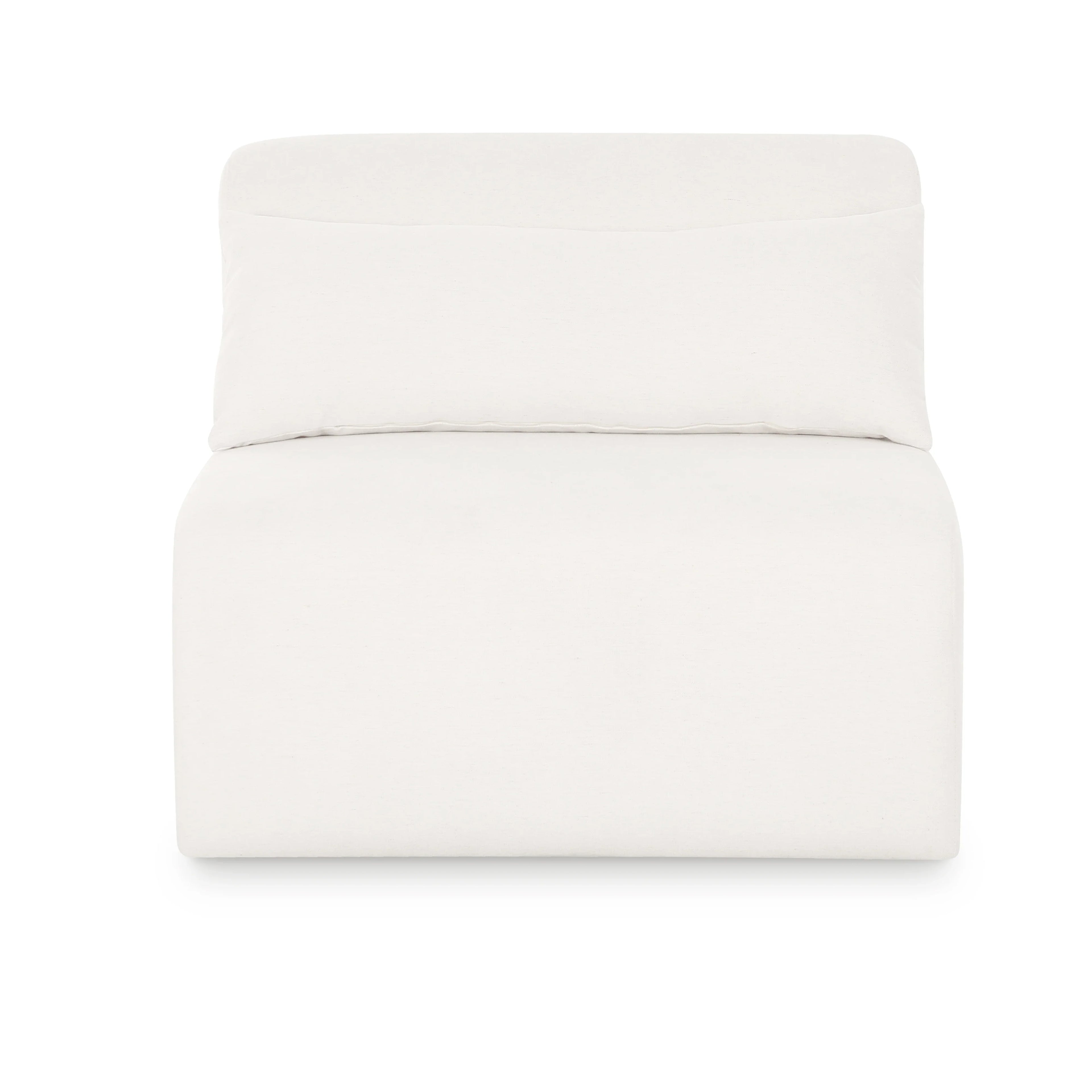 Tarra Cream Performance Chenille Modular Armless Chair