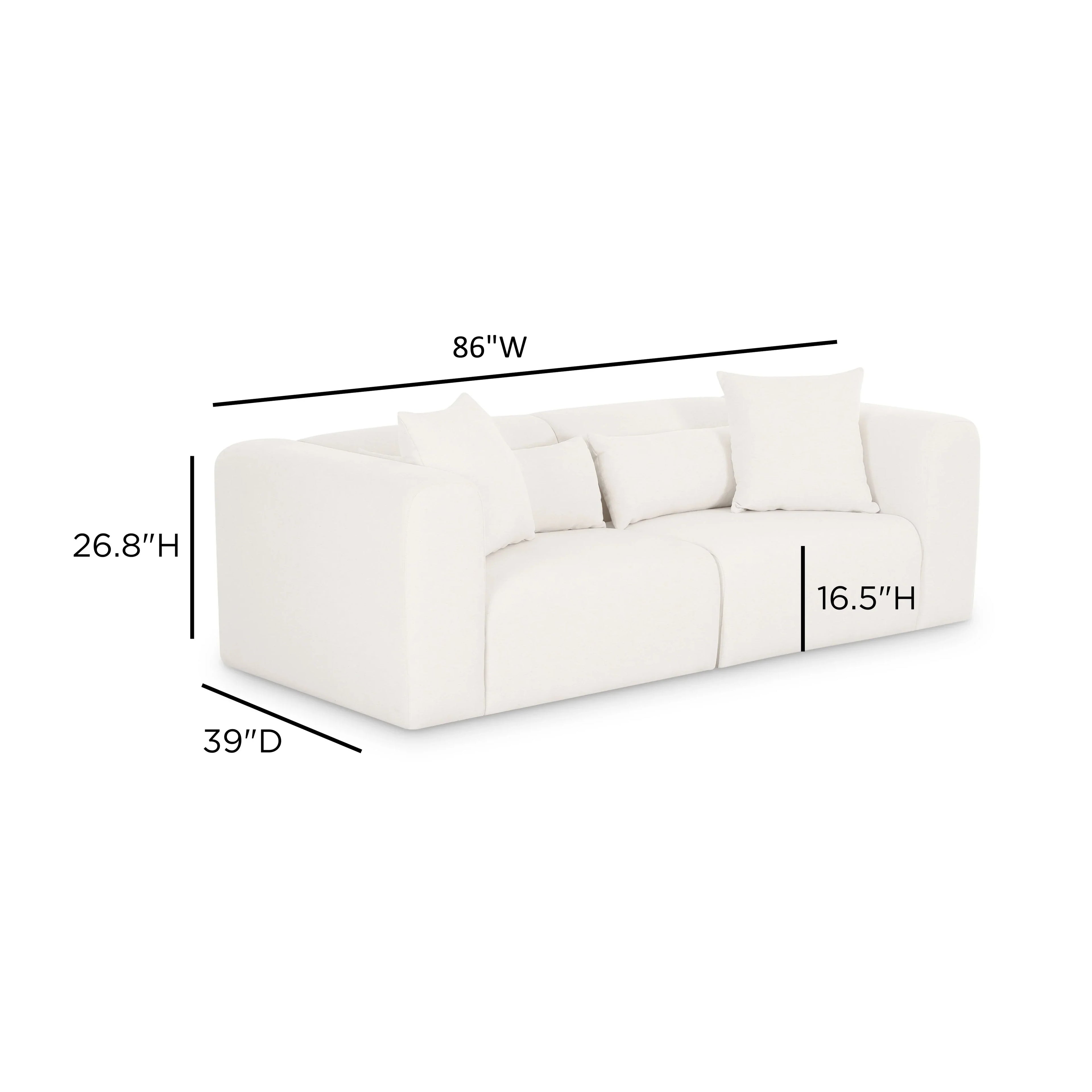 Tarra 86" Modular Loveseat