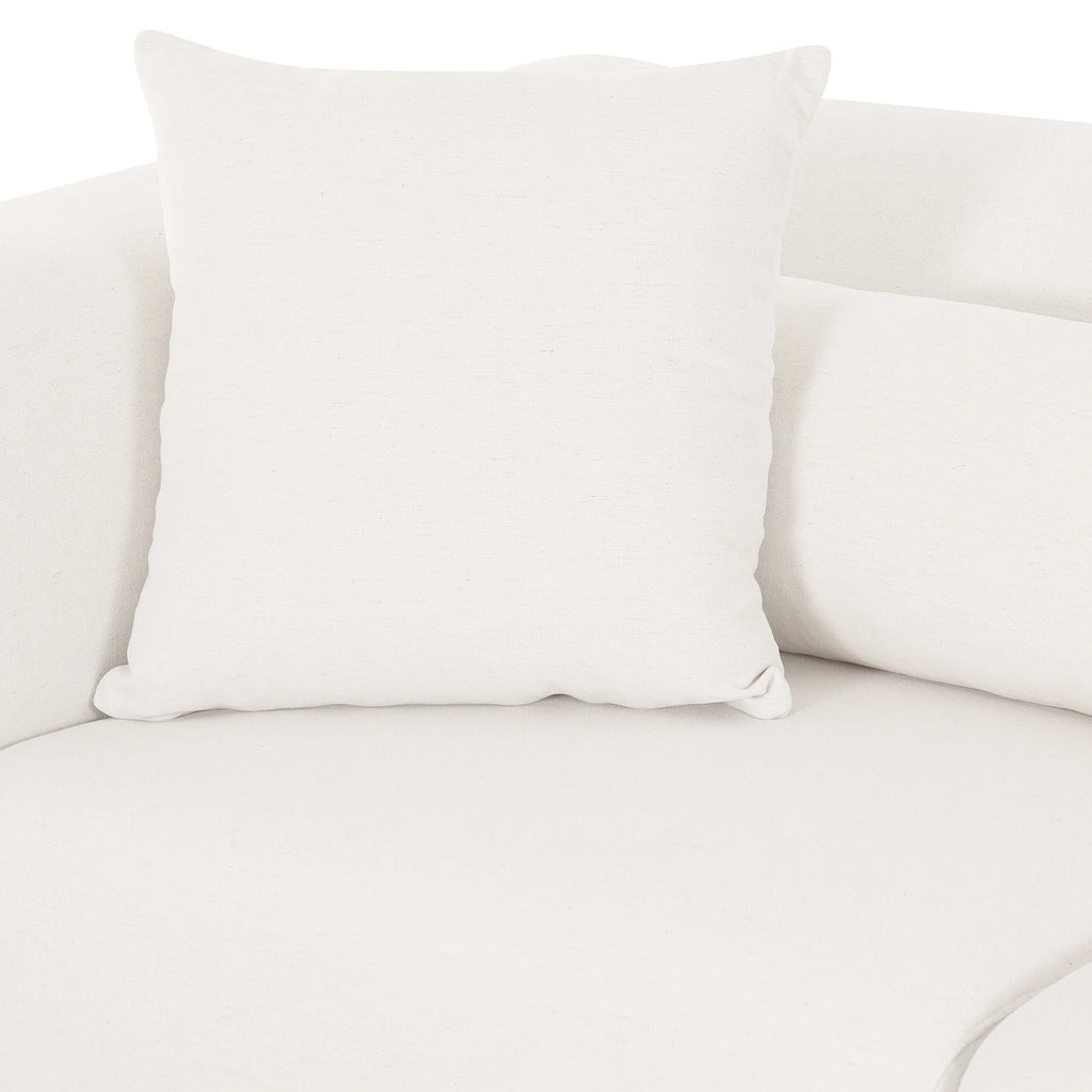 Tarra 118" Cream Performance Chenille Modular Sofa