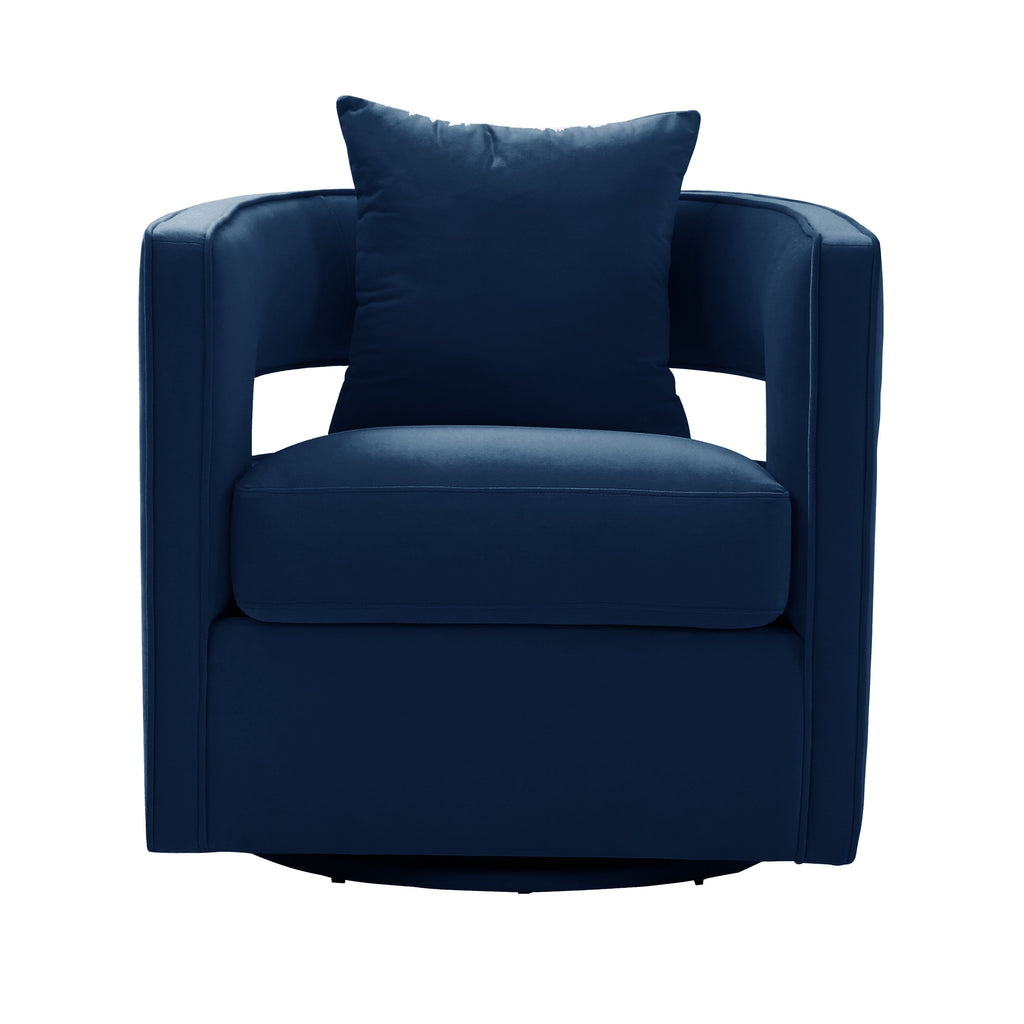 Kennedy Performance Velvet Swivel Accent Chair