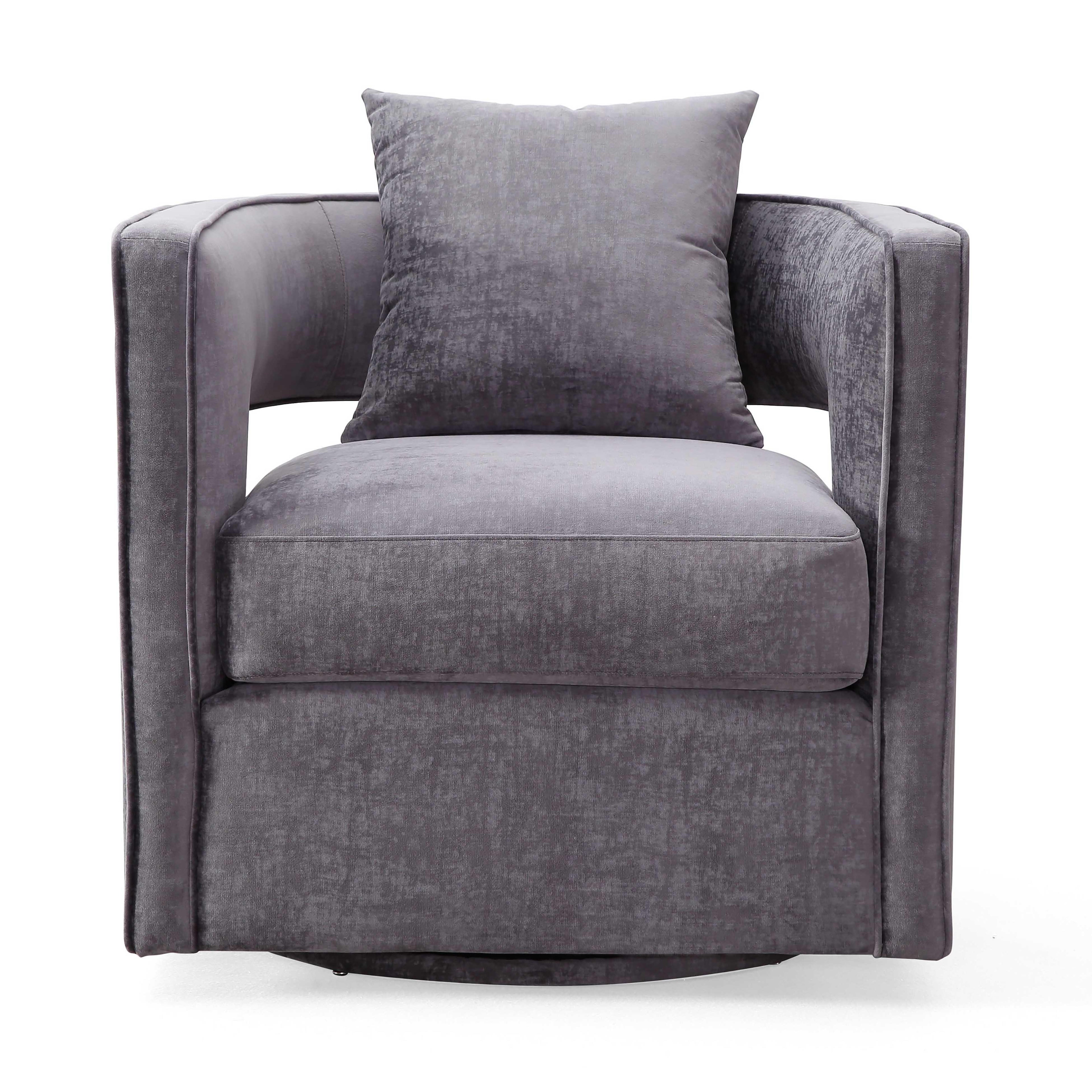 Kennedy Performance Velvet Swivel Accent Chair