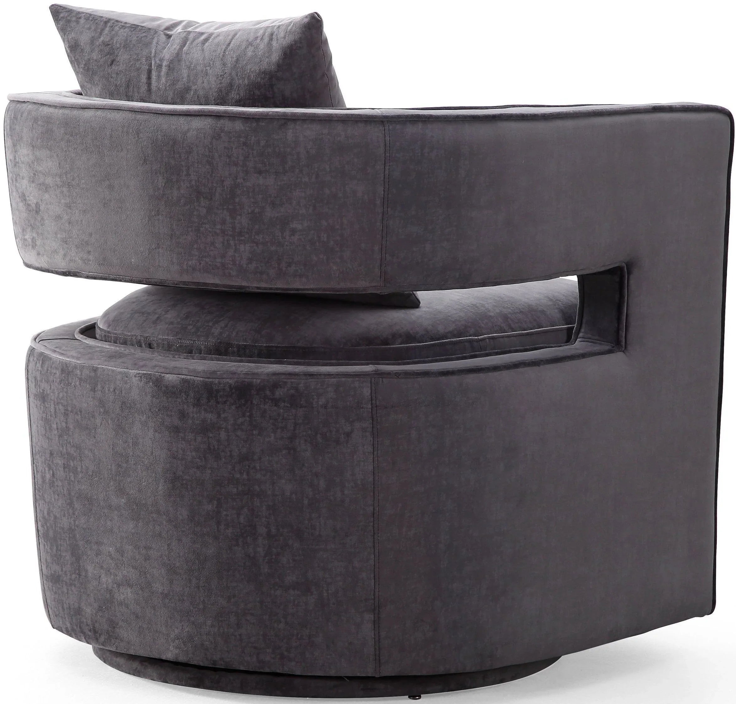 Kennedy Performance Velvet Swivel Accent Chair
