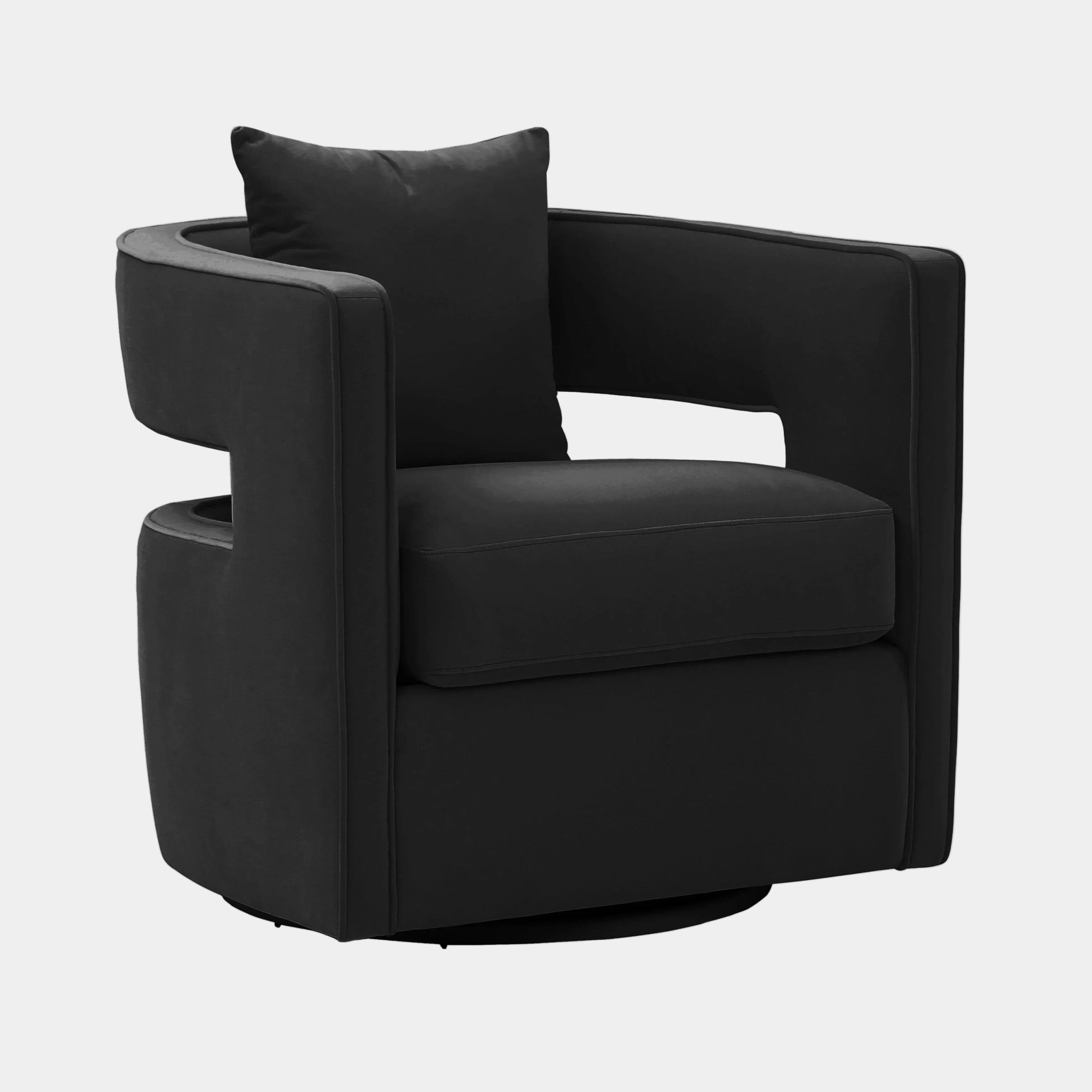 Kennedy Performance Velvet Swivel Accent Chair