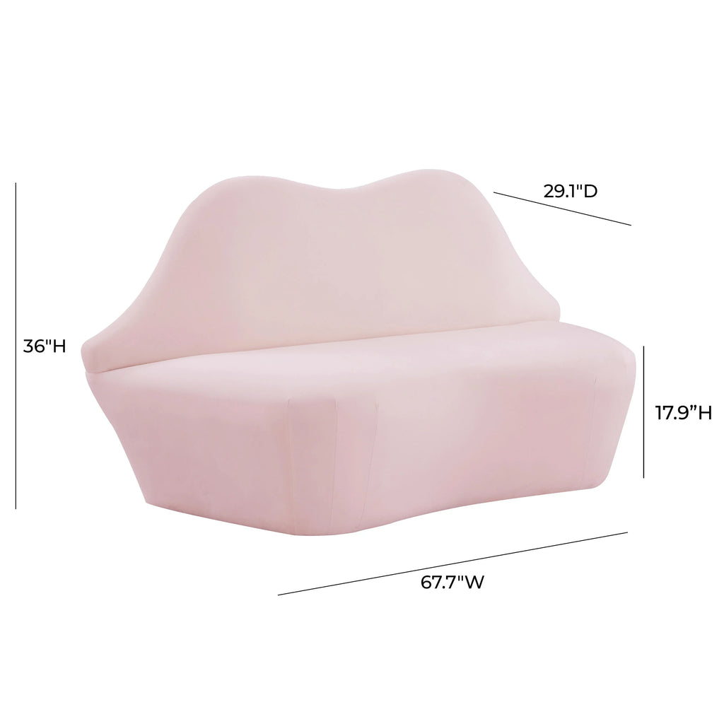 Lips 68" Performance Velvet Settee