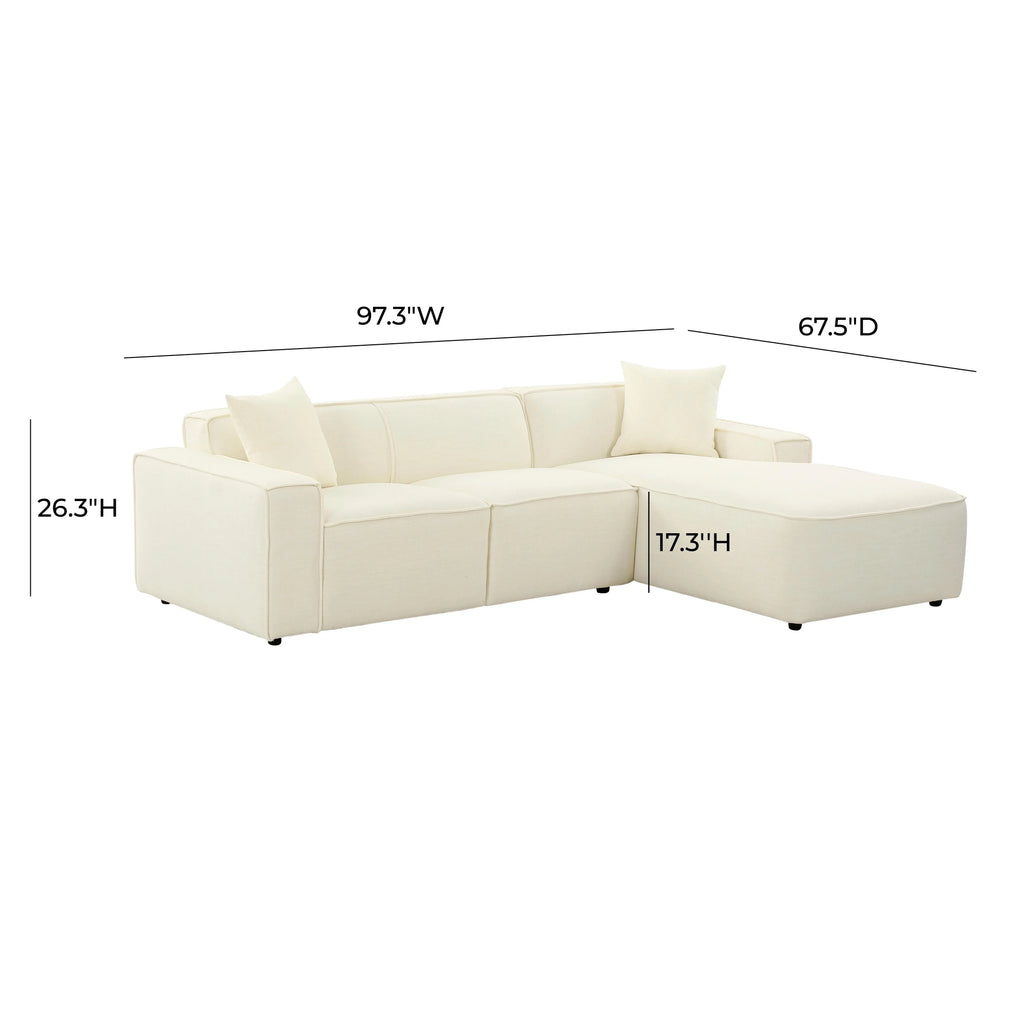Olafur 2-Piece Performance Fabric L-Shaped Sectional