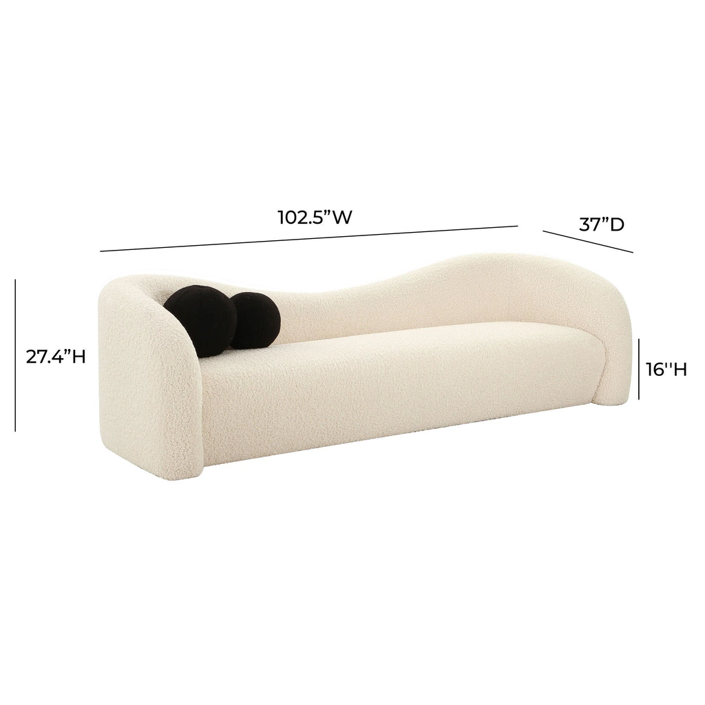 Leonie 102.5" Faux Shearling Sofa