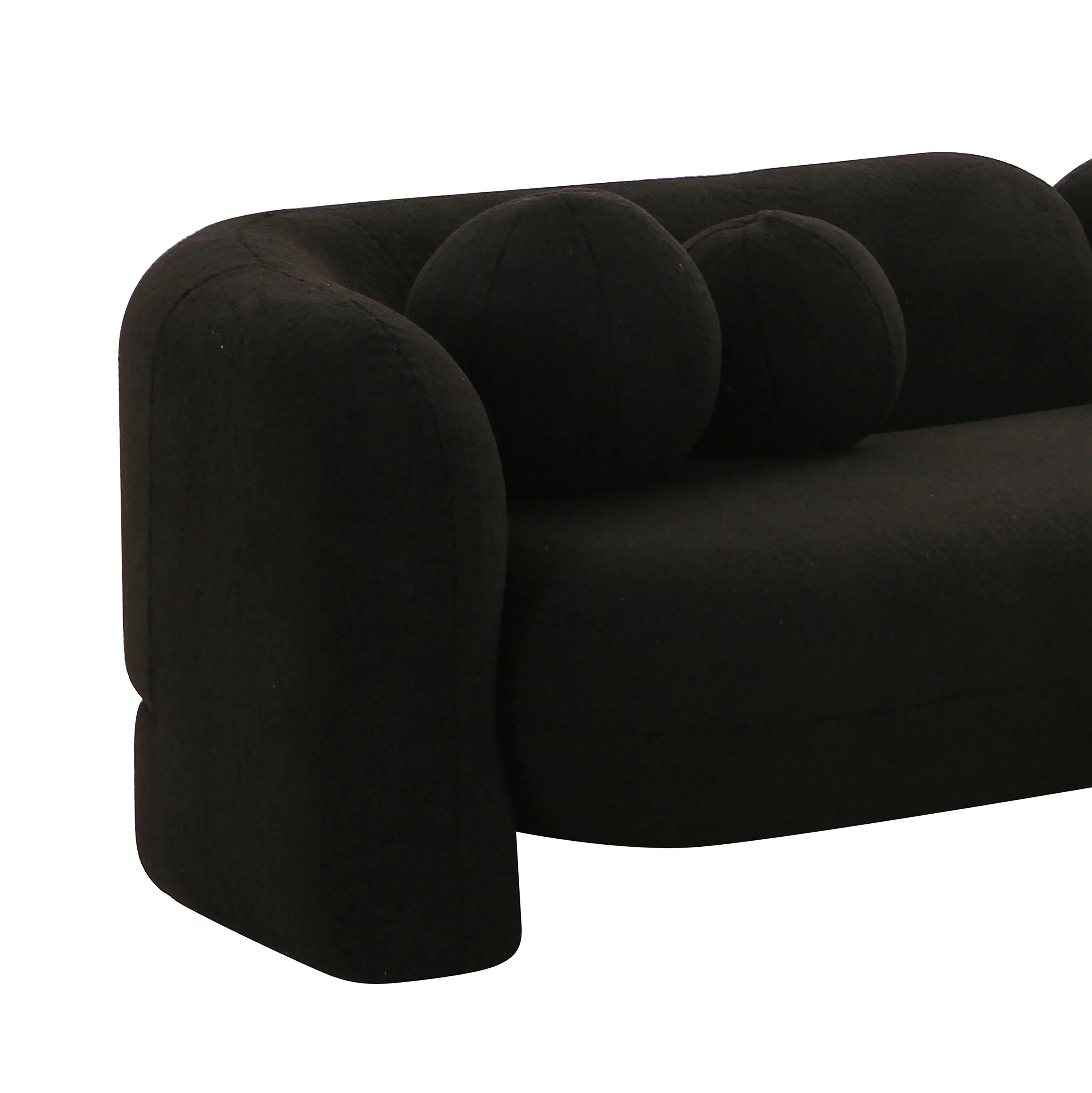 Amelie 91" Contract-Grade Faux Fur Sofa