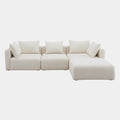 Hangover 4-Piece Cream Performance Boucle Modular Sectional
