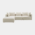 Hangover 4-Piece Cream Performance Linen Modular Sectional