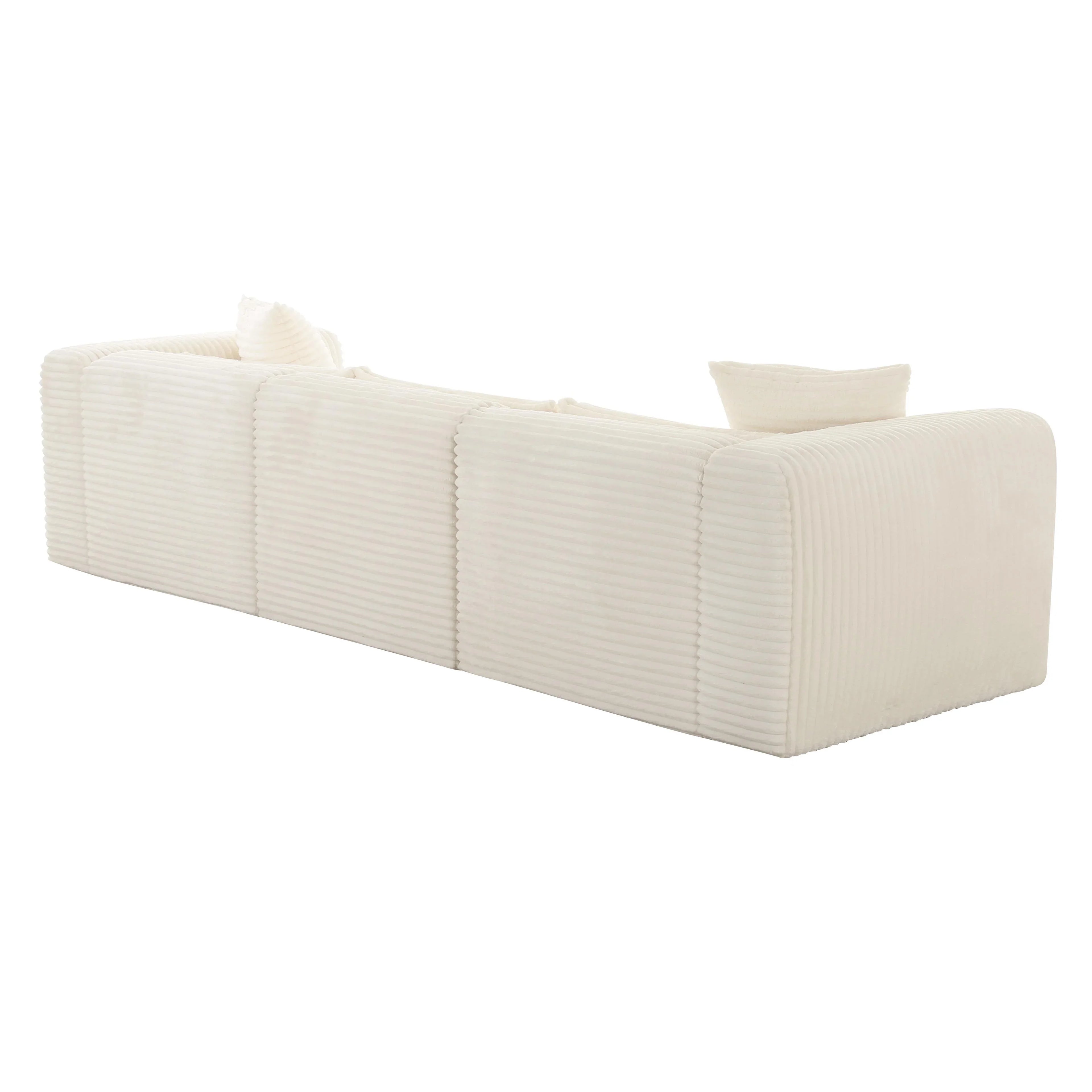 Tarra 118" Fluffy Oversized Performance Corduroy Modular Sofa