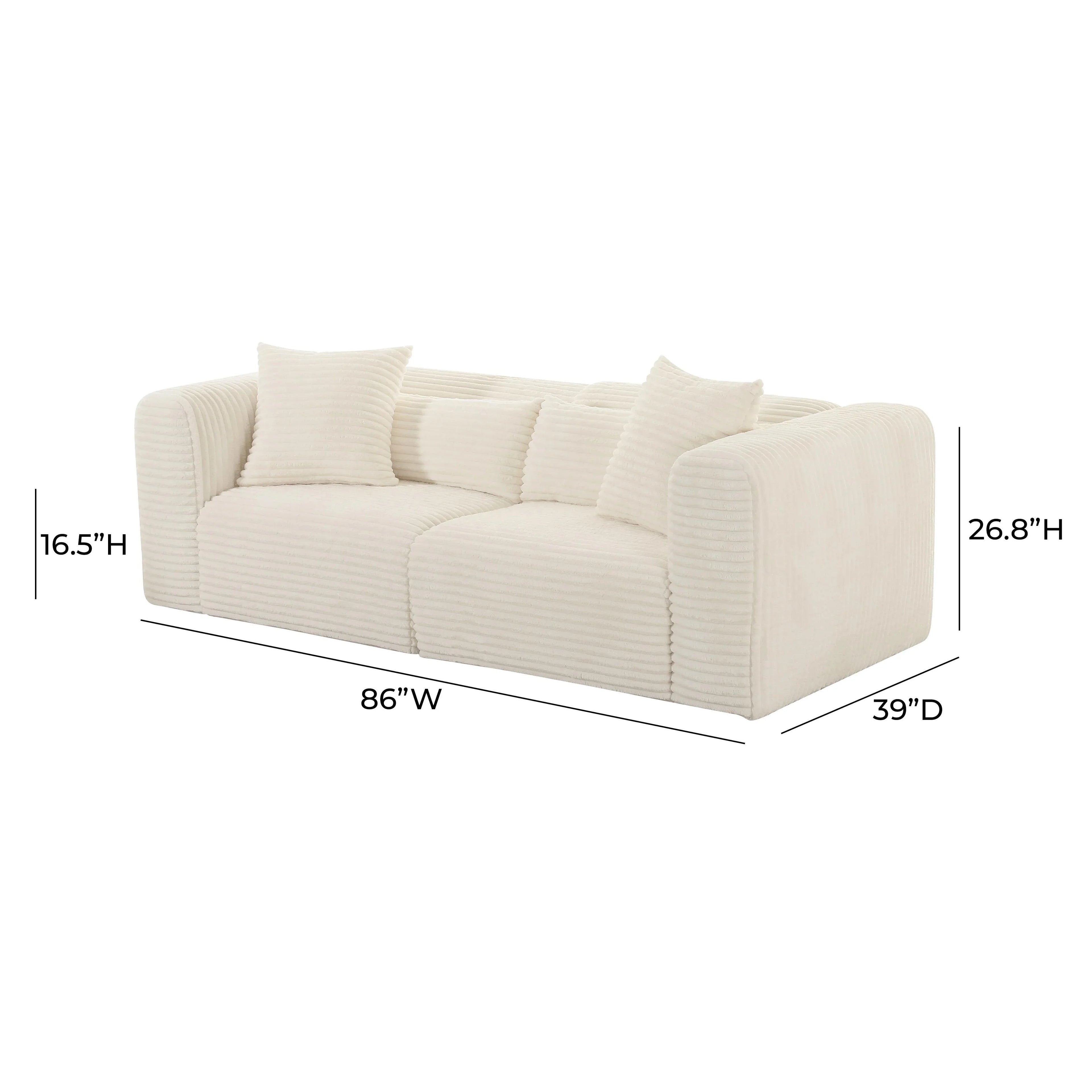 Tarra 86" Modular Loveseat