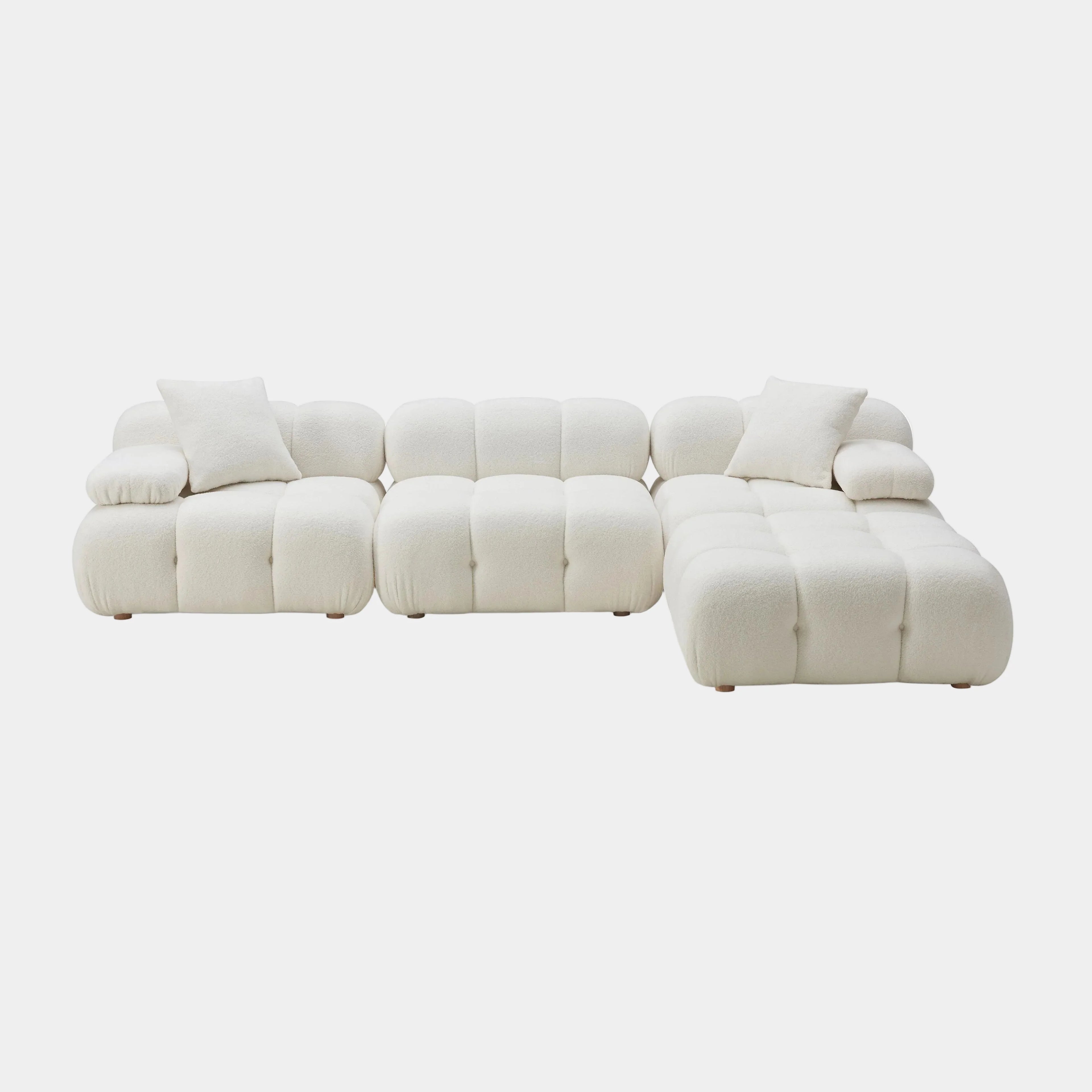Calliope 4-Piece Performance Vegan Shearling Modular Sectional
