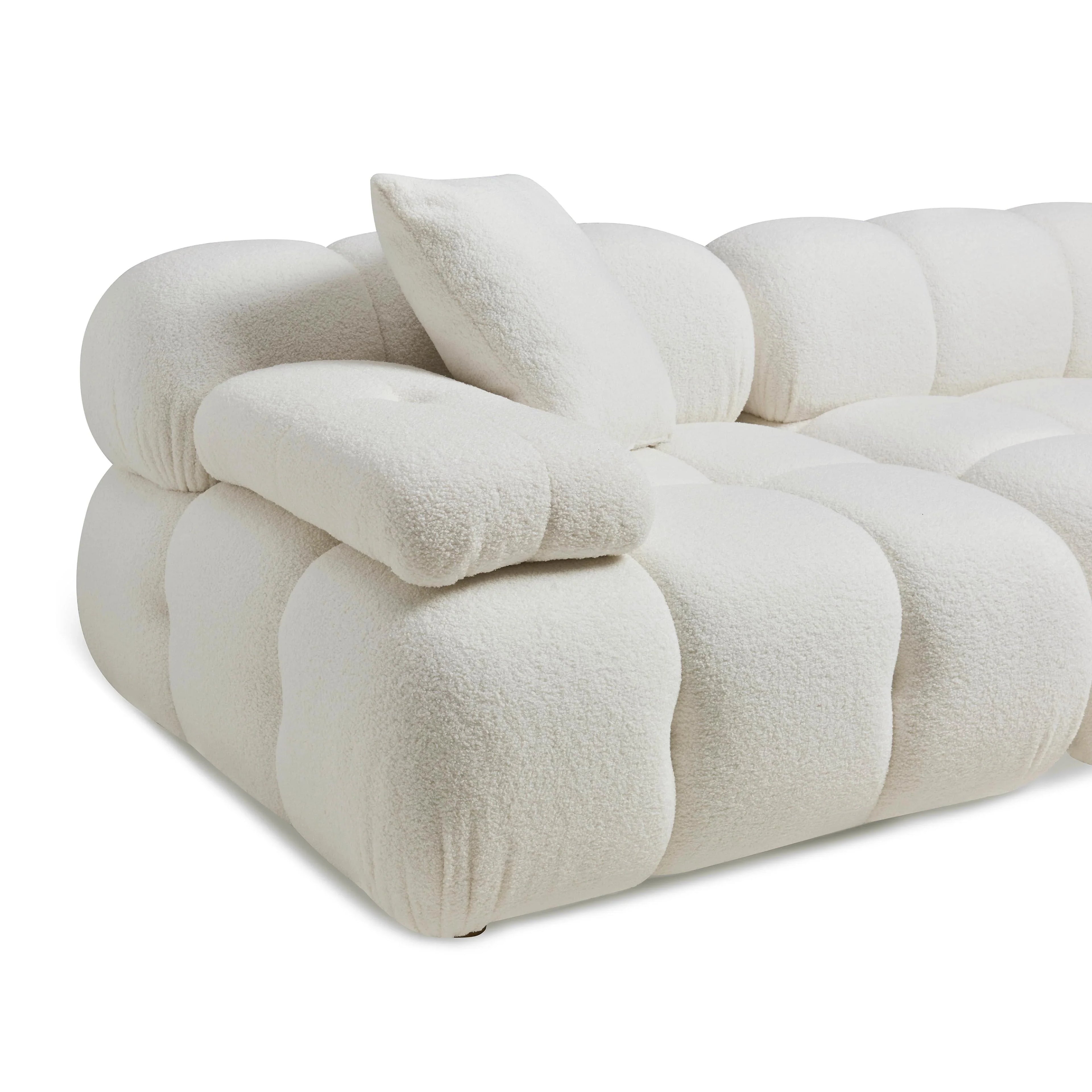 Calliope 4-Piece Performance Vegan Shearling Modular Sectional
