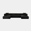 Tarra 4-Piece Fluffy Oversized Performance Corduroy Modular U-Sectional