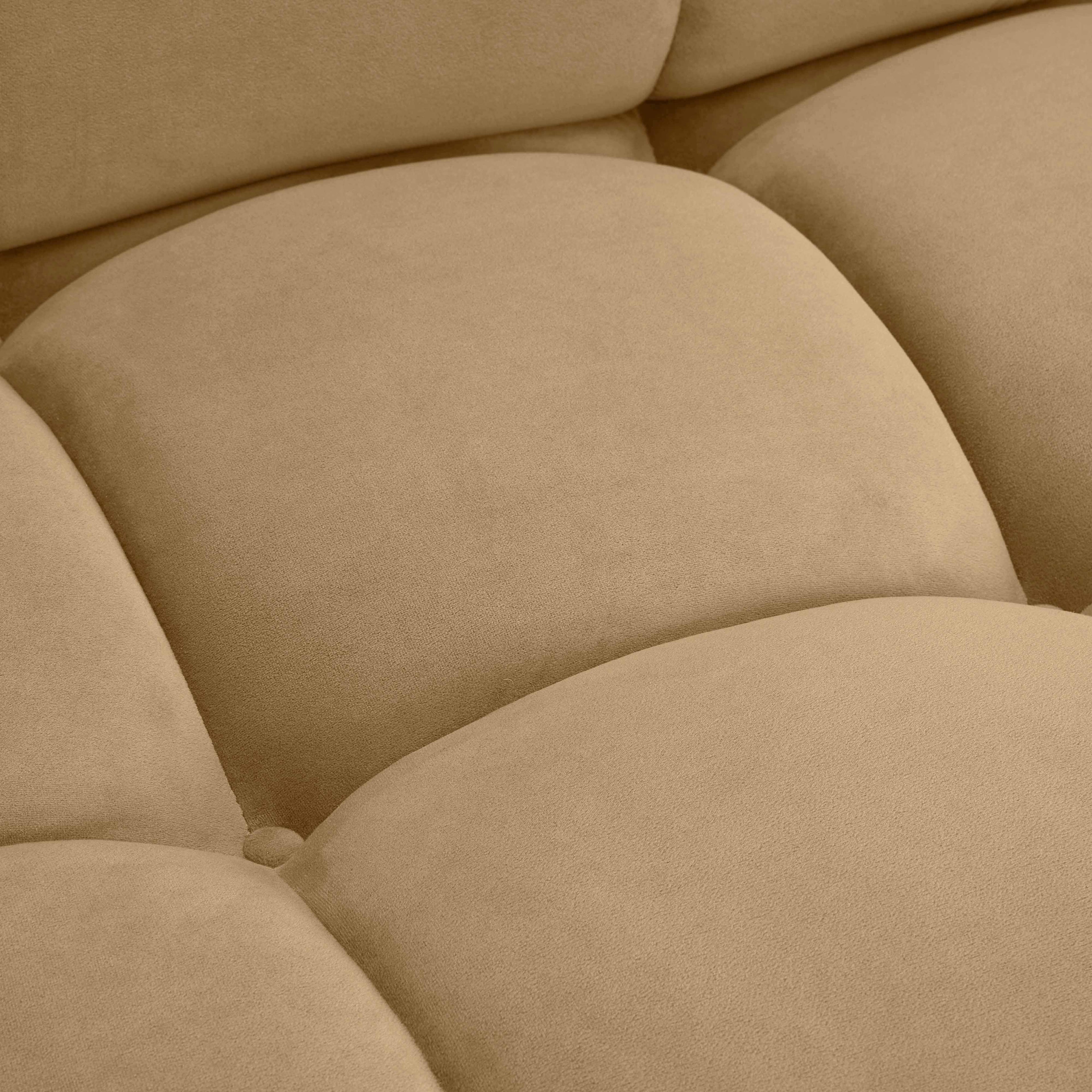 Calliope 4-piece Cafe Au Lait Performance Velvet Modular Sectional