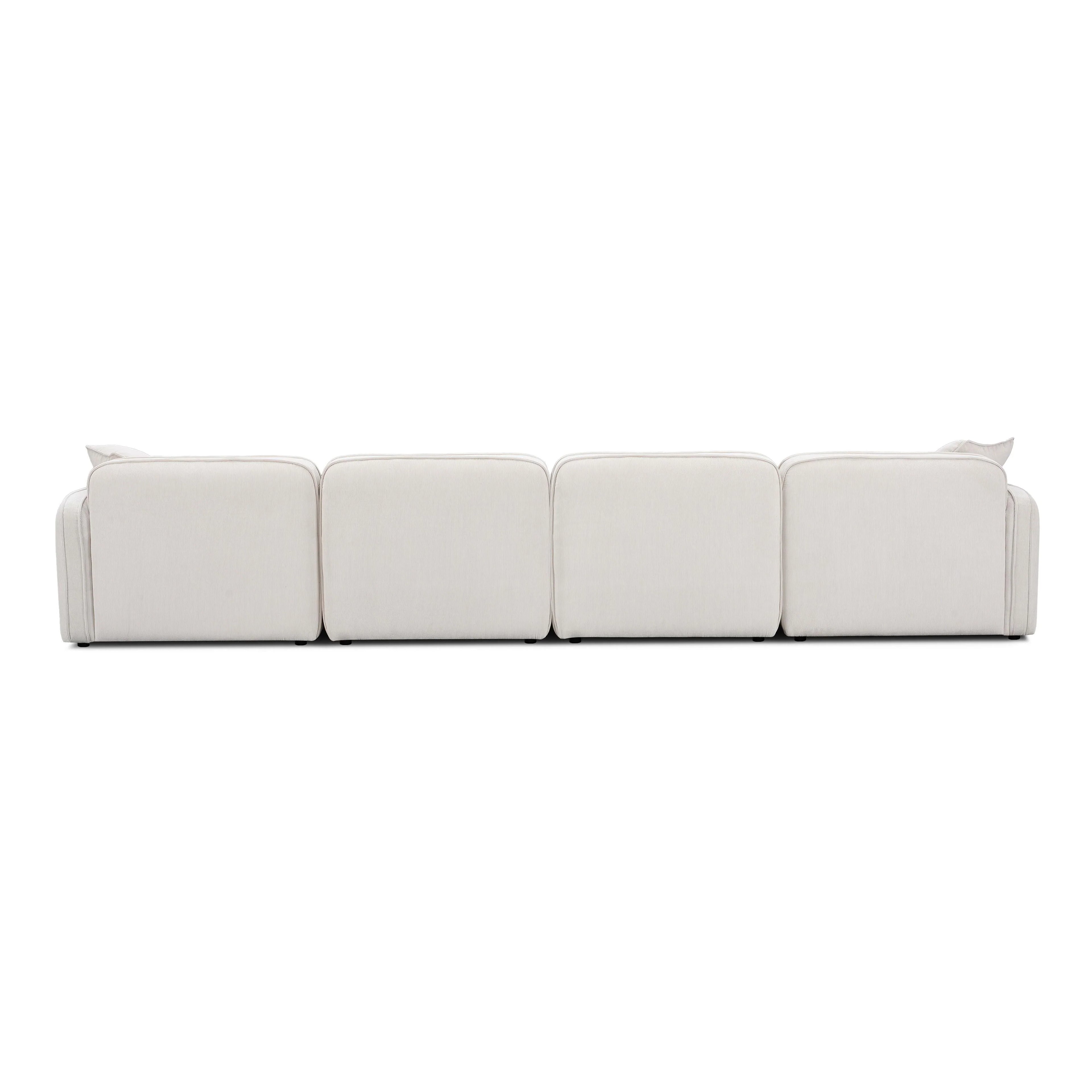 Travie 6-Piece Performance Corduroy Velvet Modular U-Sectional
