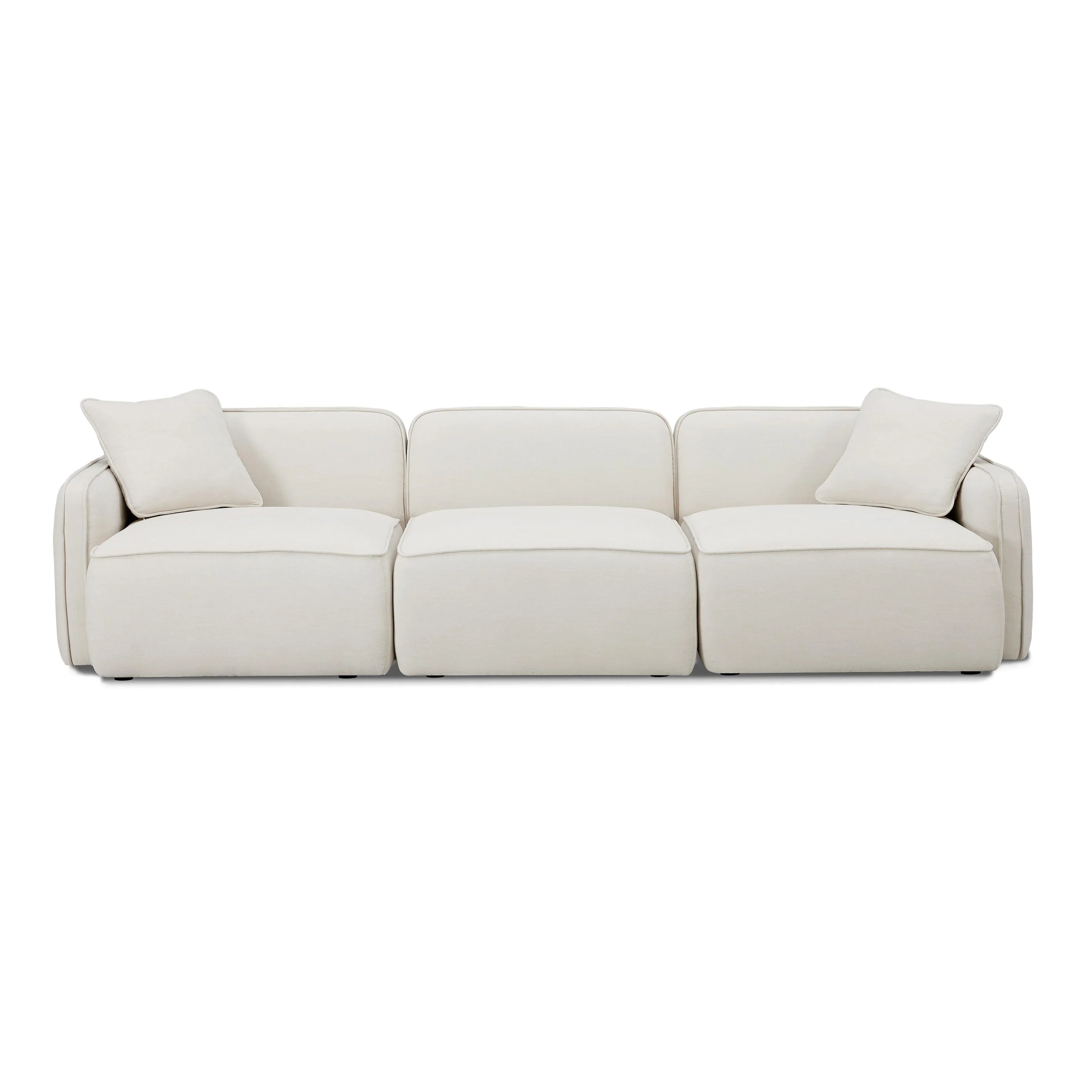 Travie Sand Upcycled Performance Linen Modular Sofa