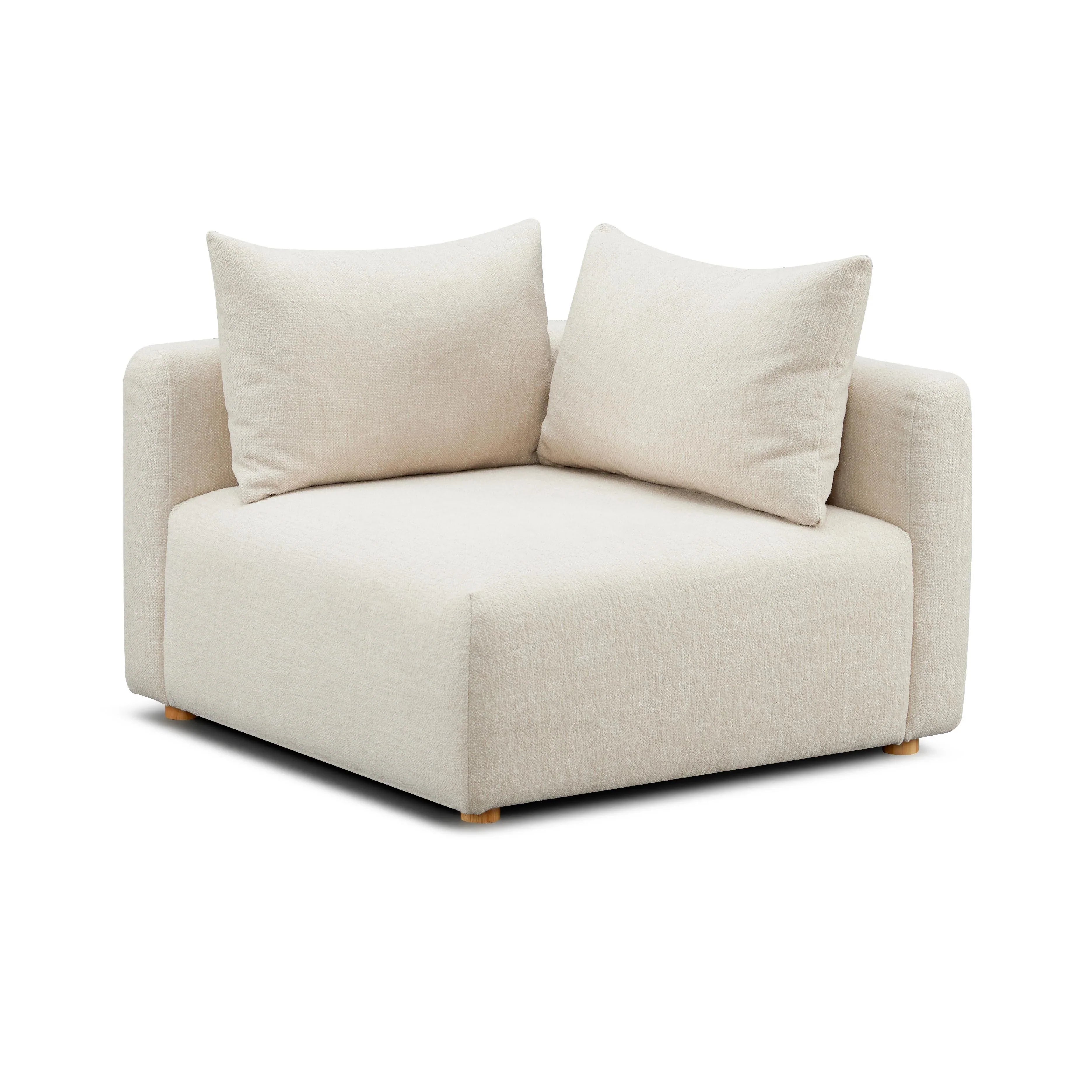 Hangover Contract-Grade Textured Fabric Modular Corner Chair